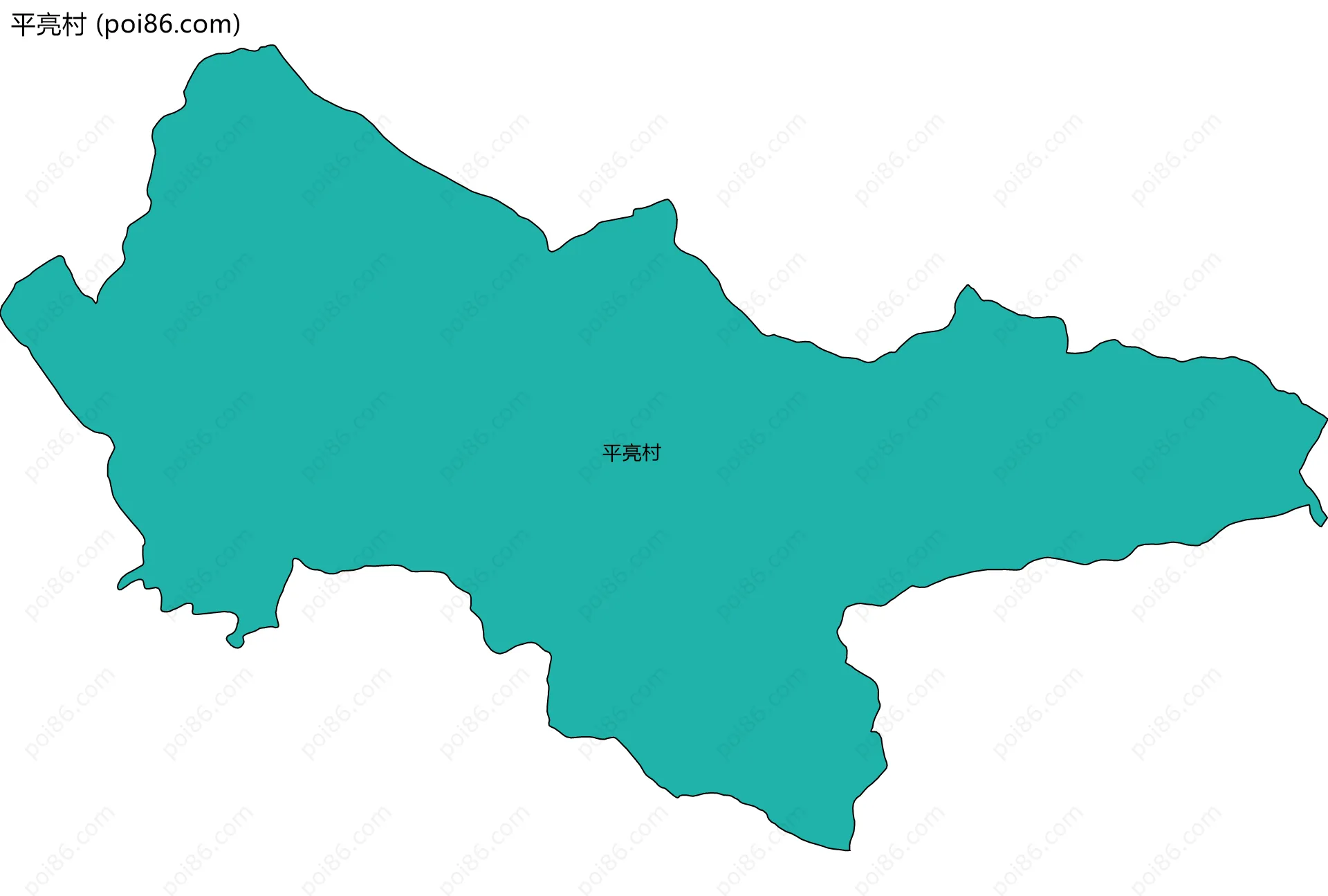 平亮村边界地图