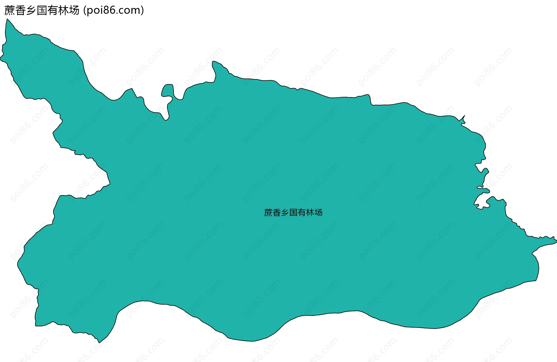 蔗香乡国有林场边界地图