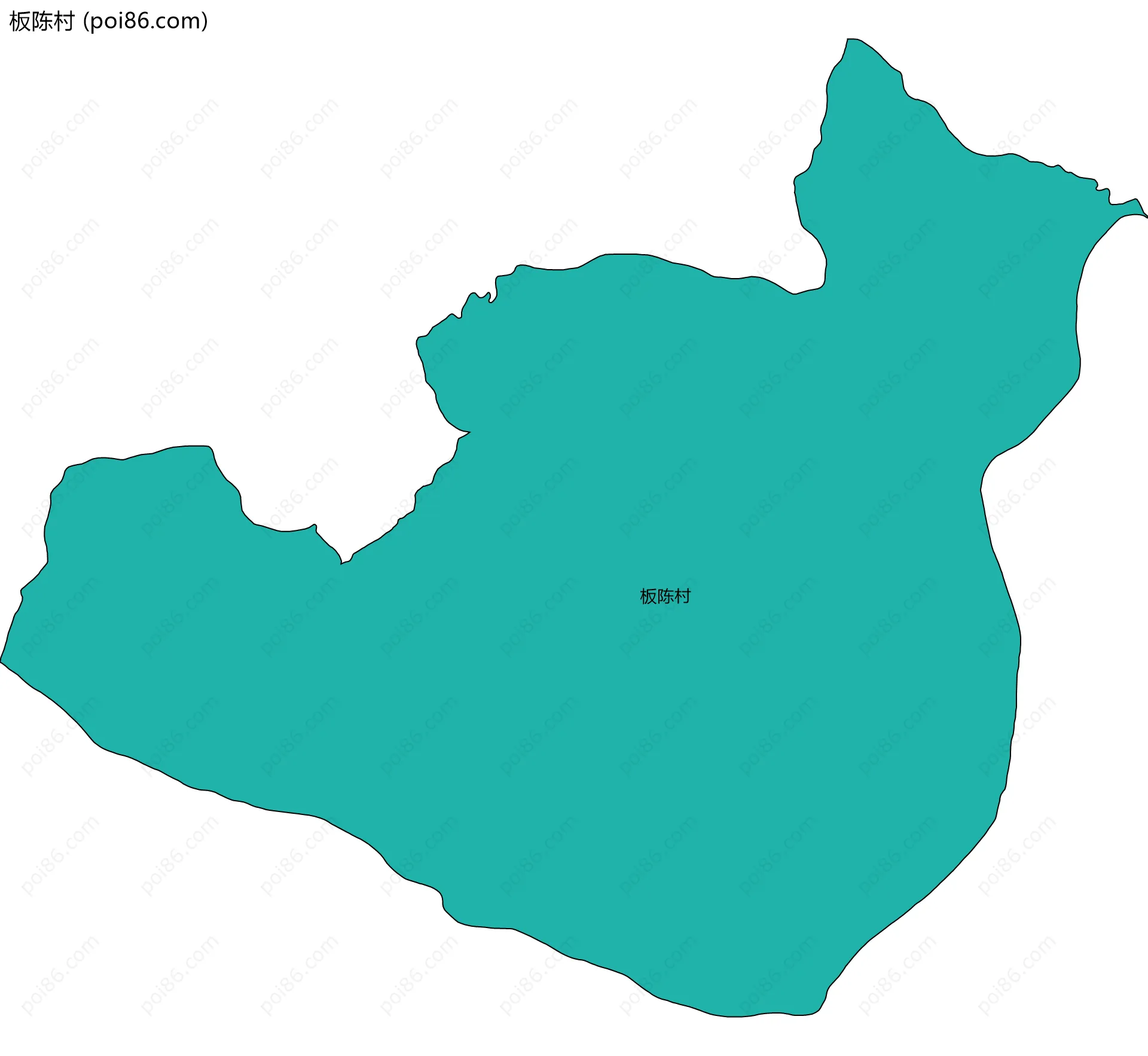 板陈村边界地图