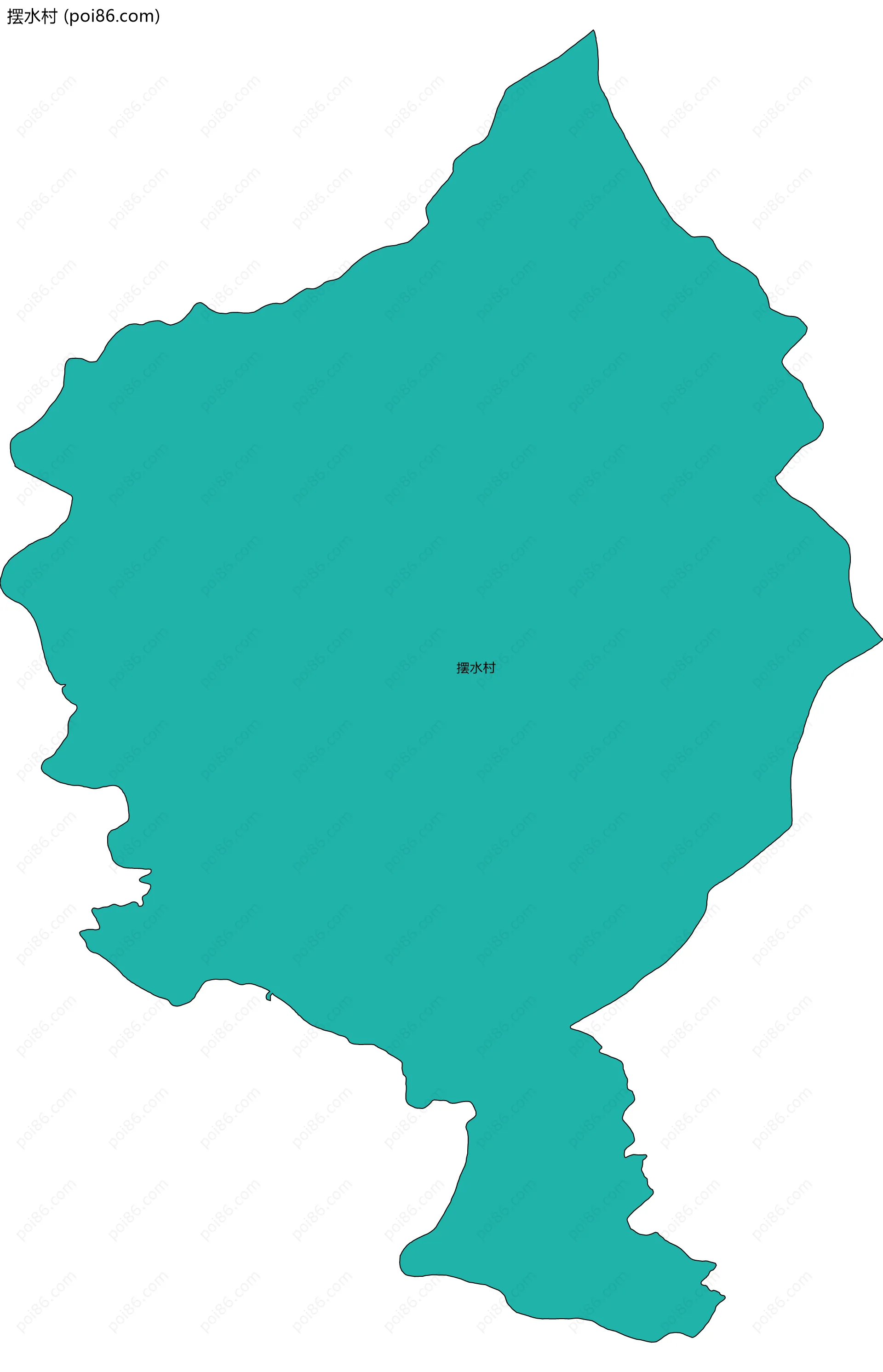 摆水村边界地图