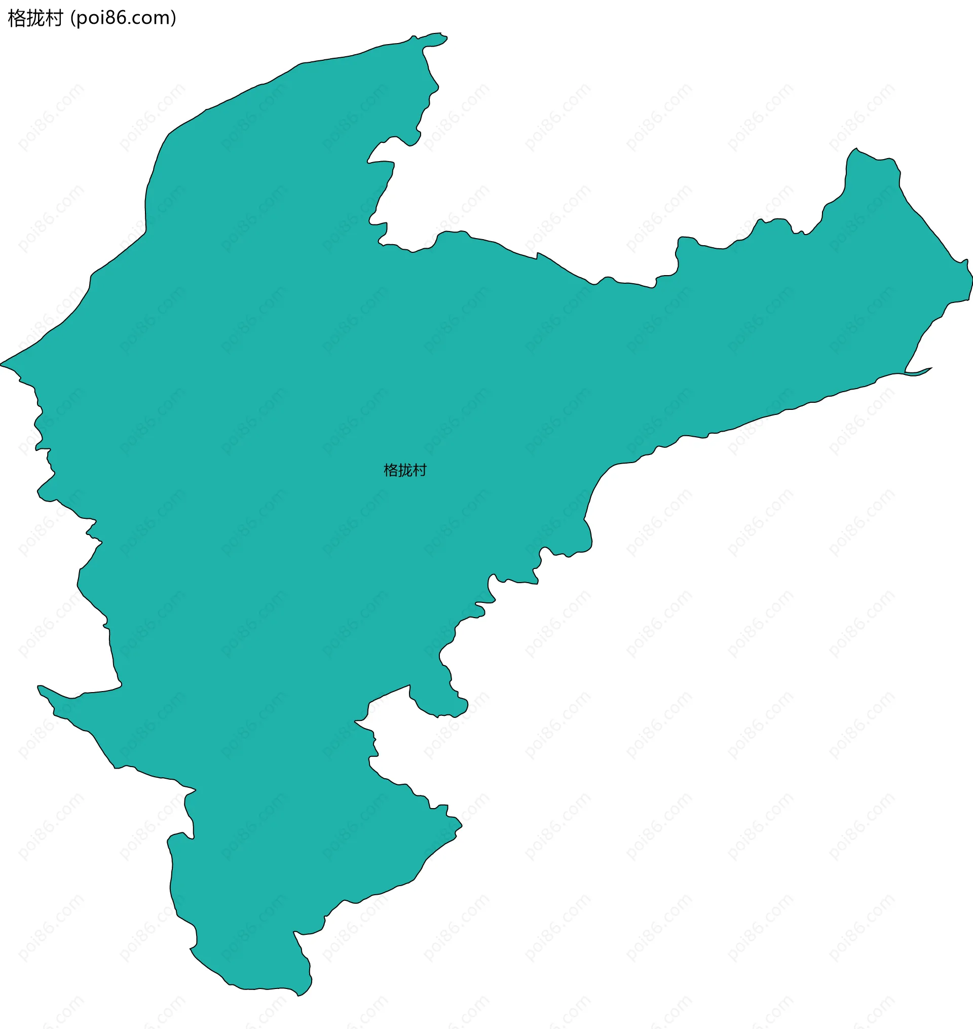 格拢村边界地图