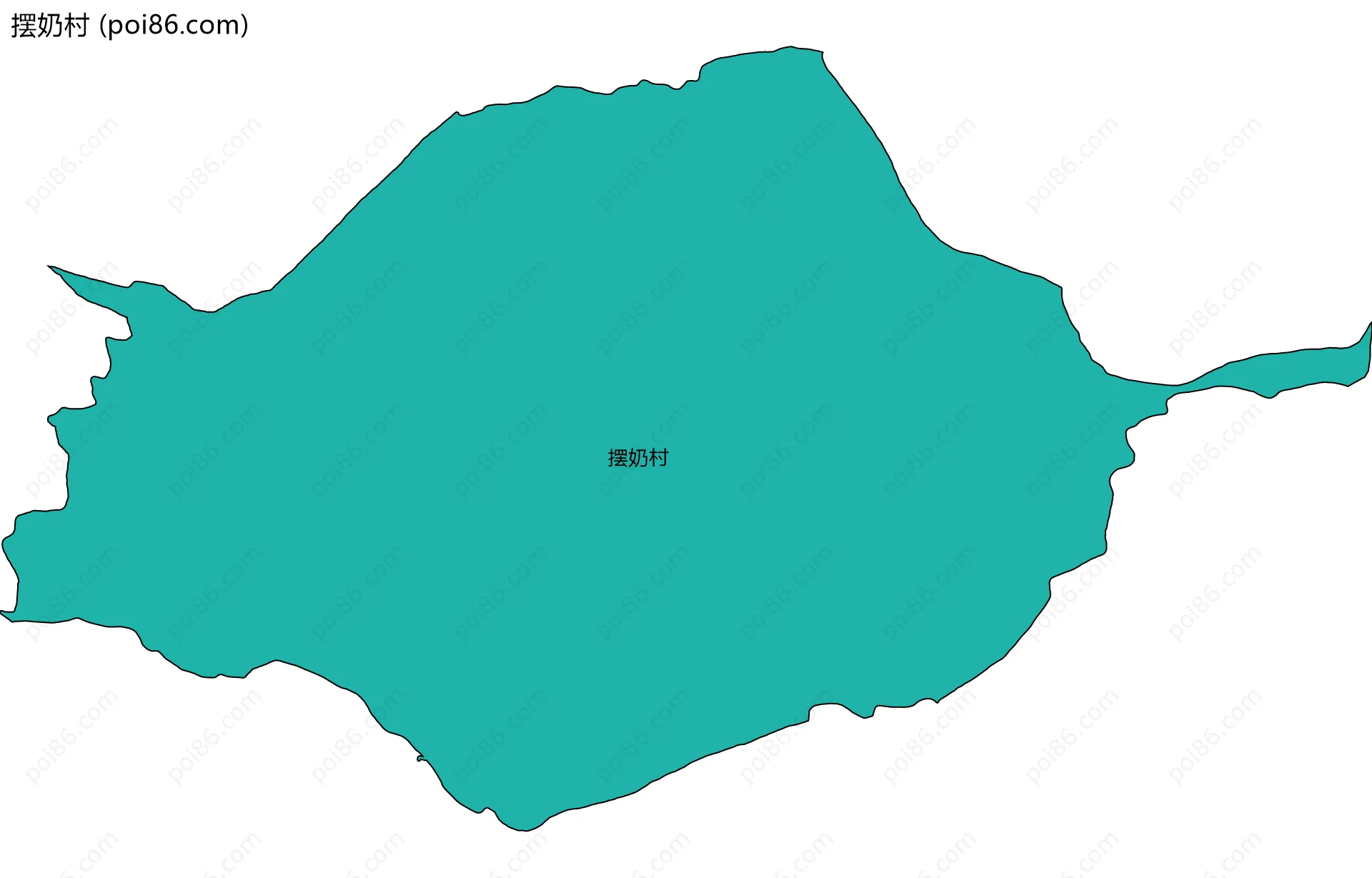 摆奶村边界地图