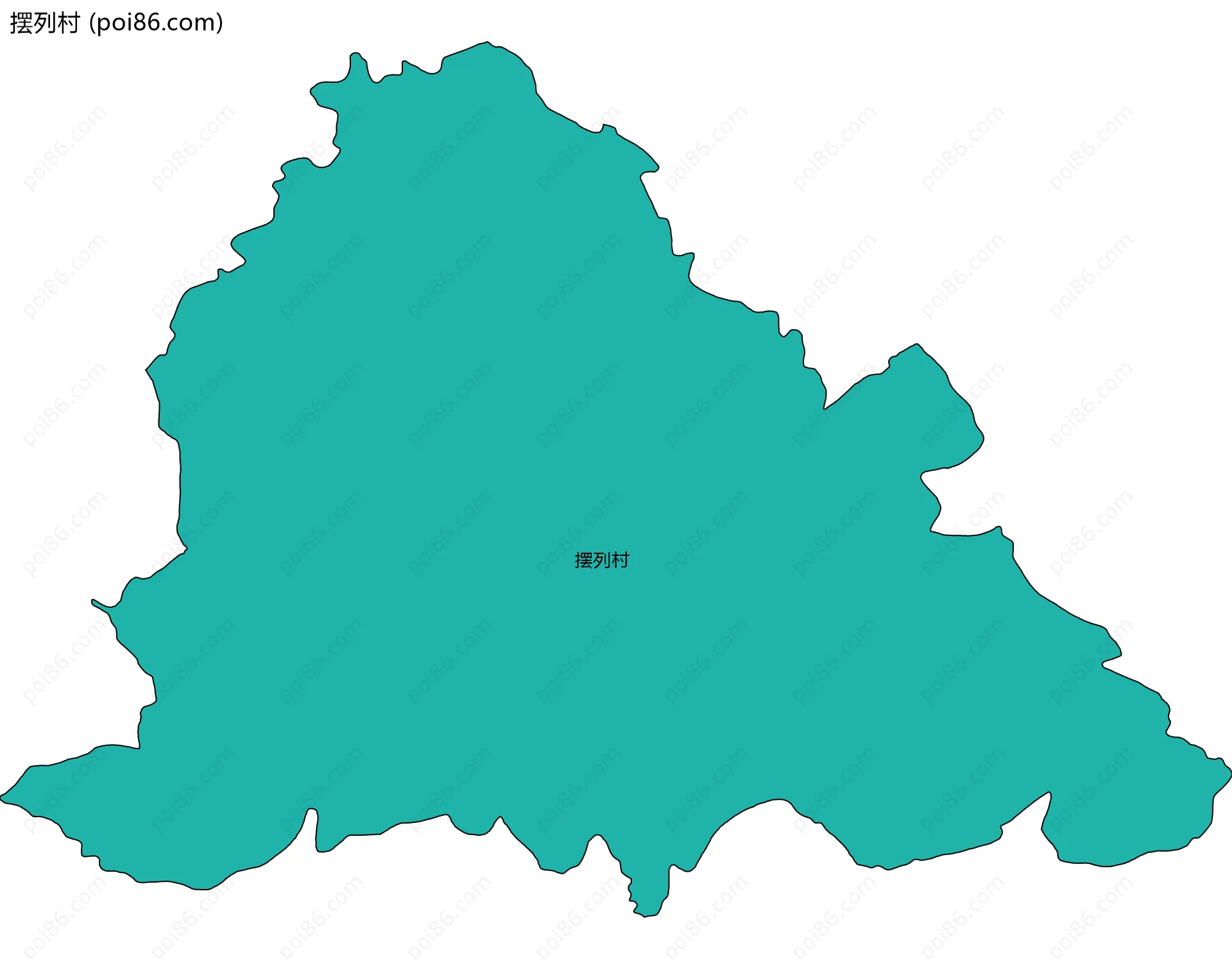 摆列村边界地图