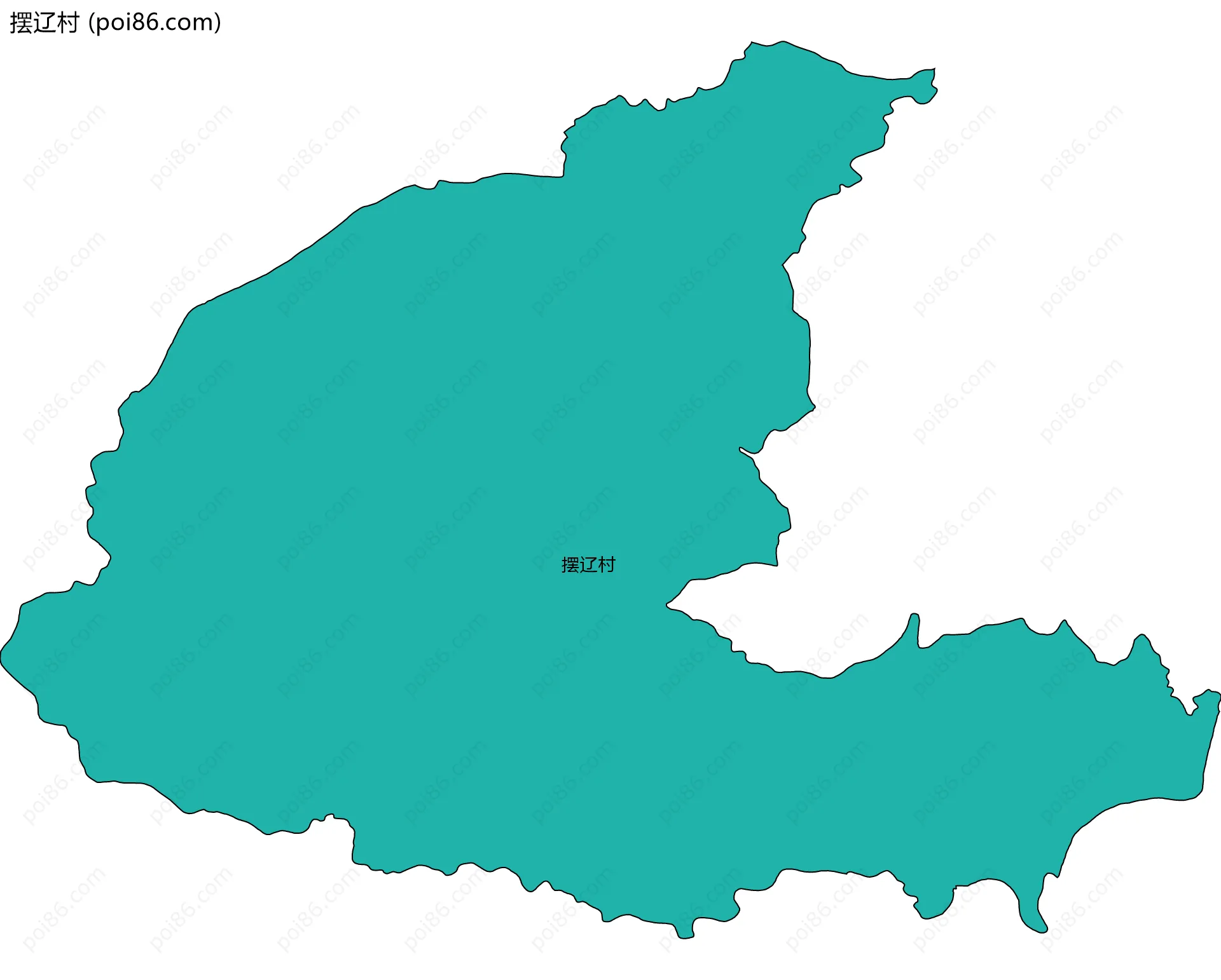 摆辽村边界地图