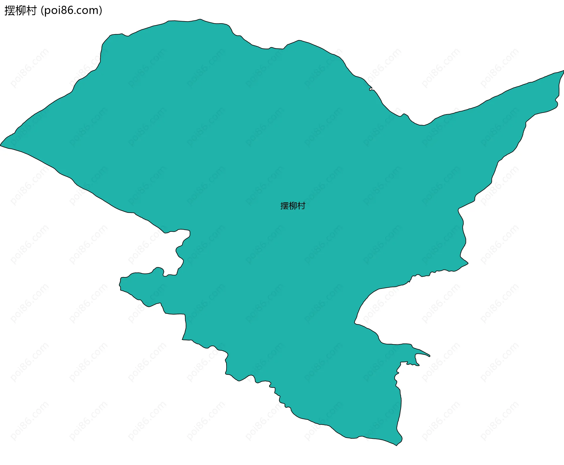摆柳村边界地图