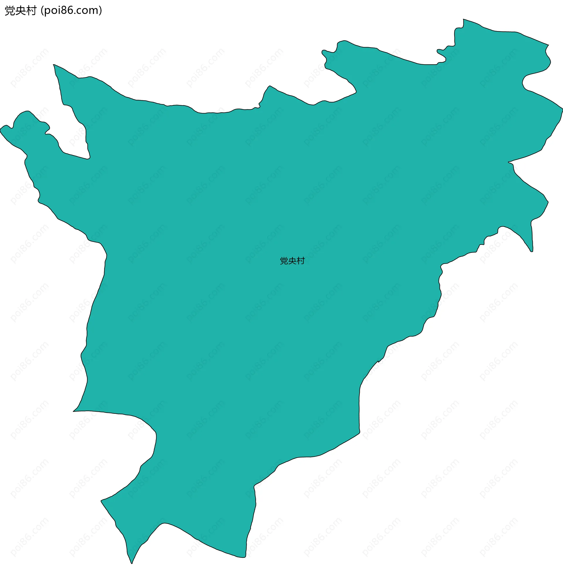 党央村边界地图