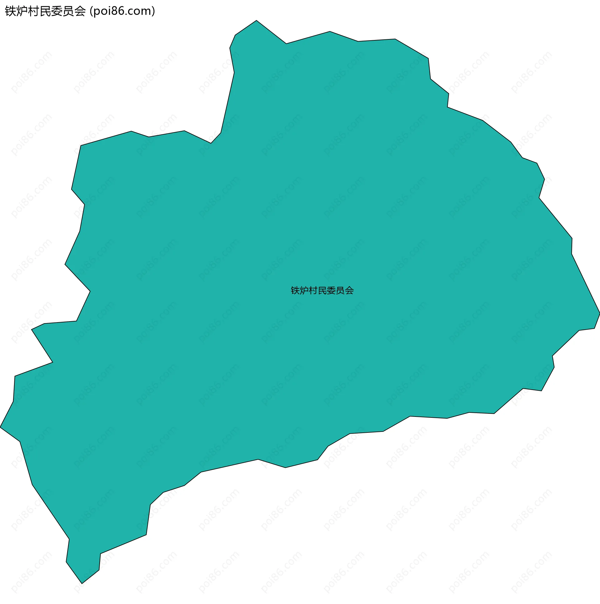 铁炉村民委员会边界地图