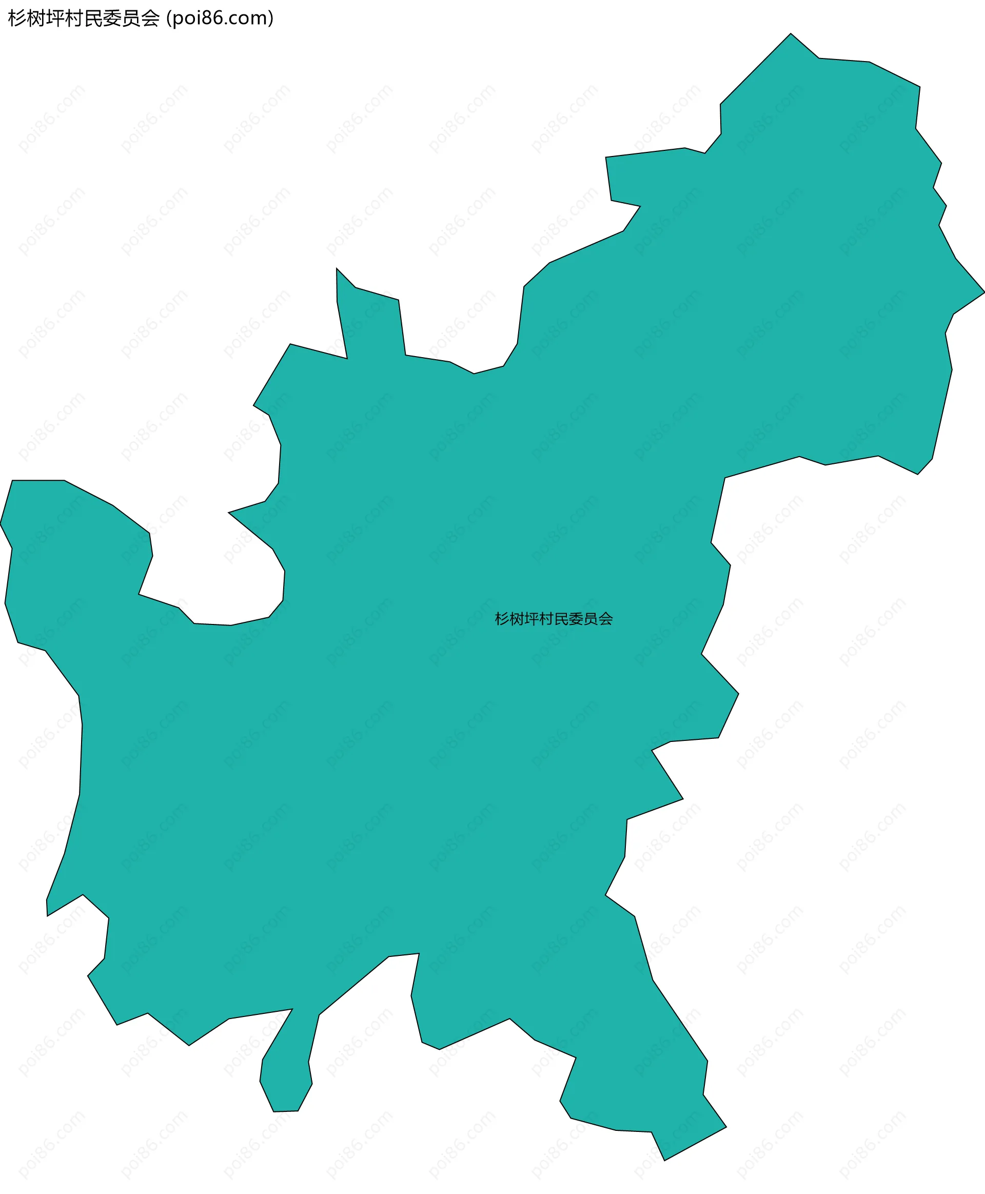 杉树坪村民委员会边界地图