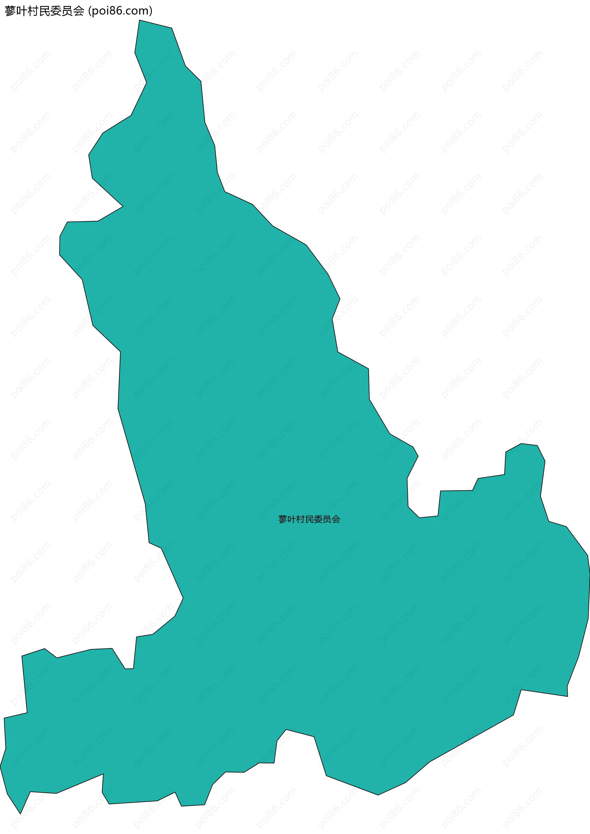 蓼叶村民委员会边界地图
