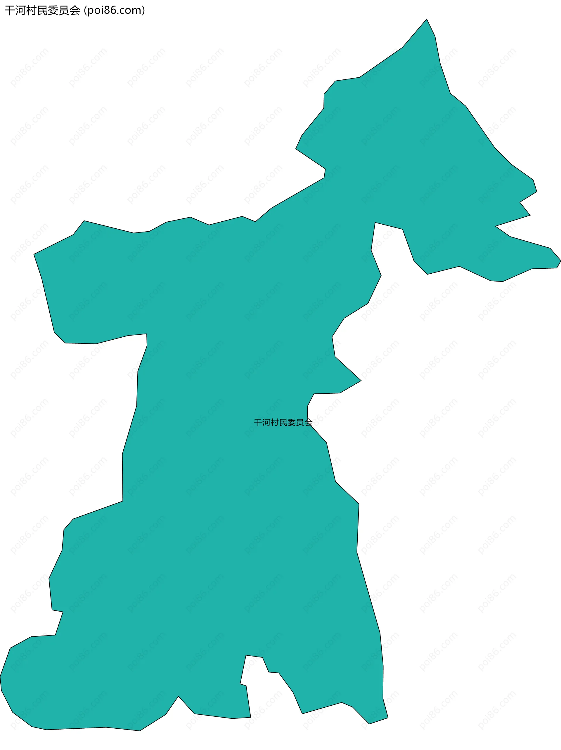 干河村民委员会边界地图