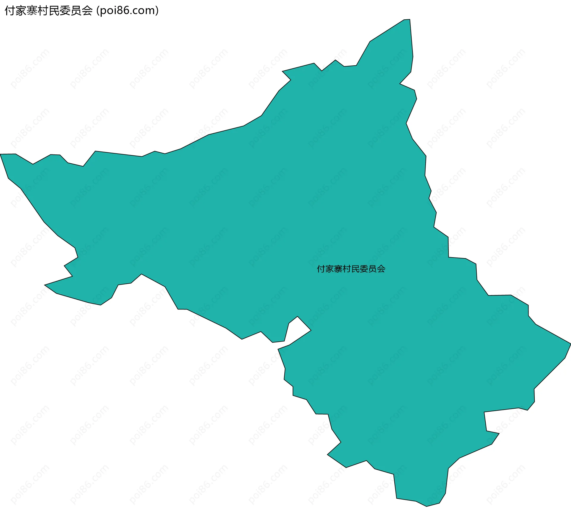 付家寨村民委员会边界地图