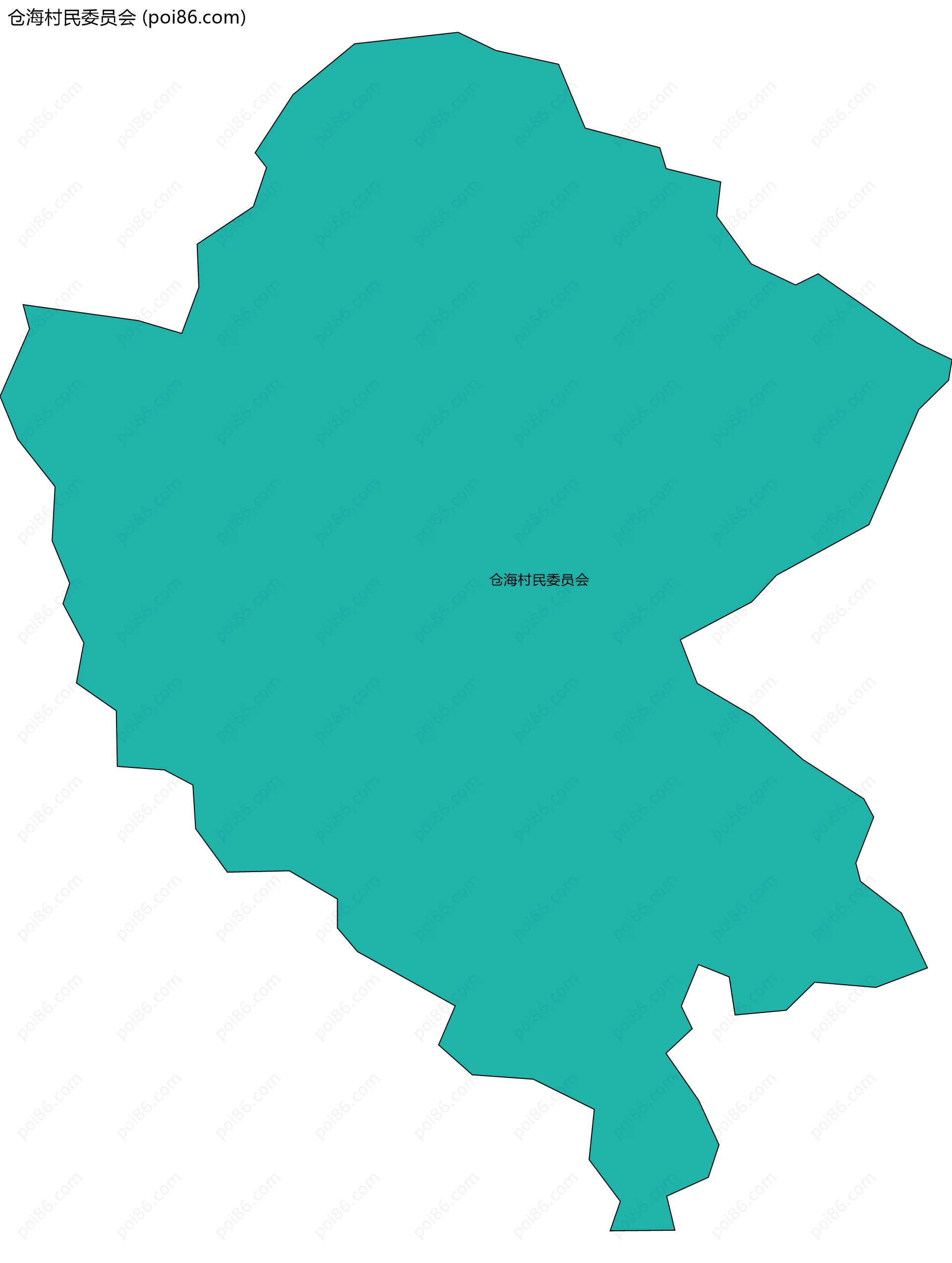 仓海村民委员会边界地图