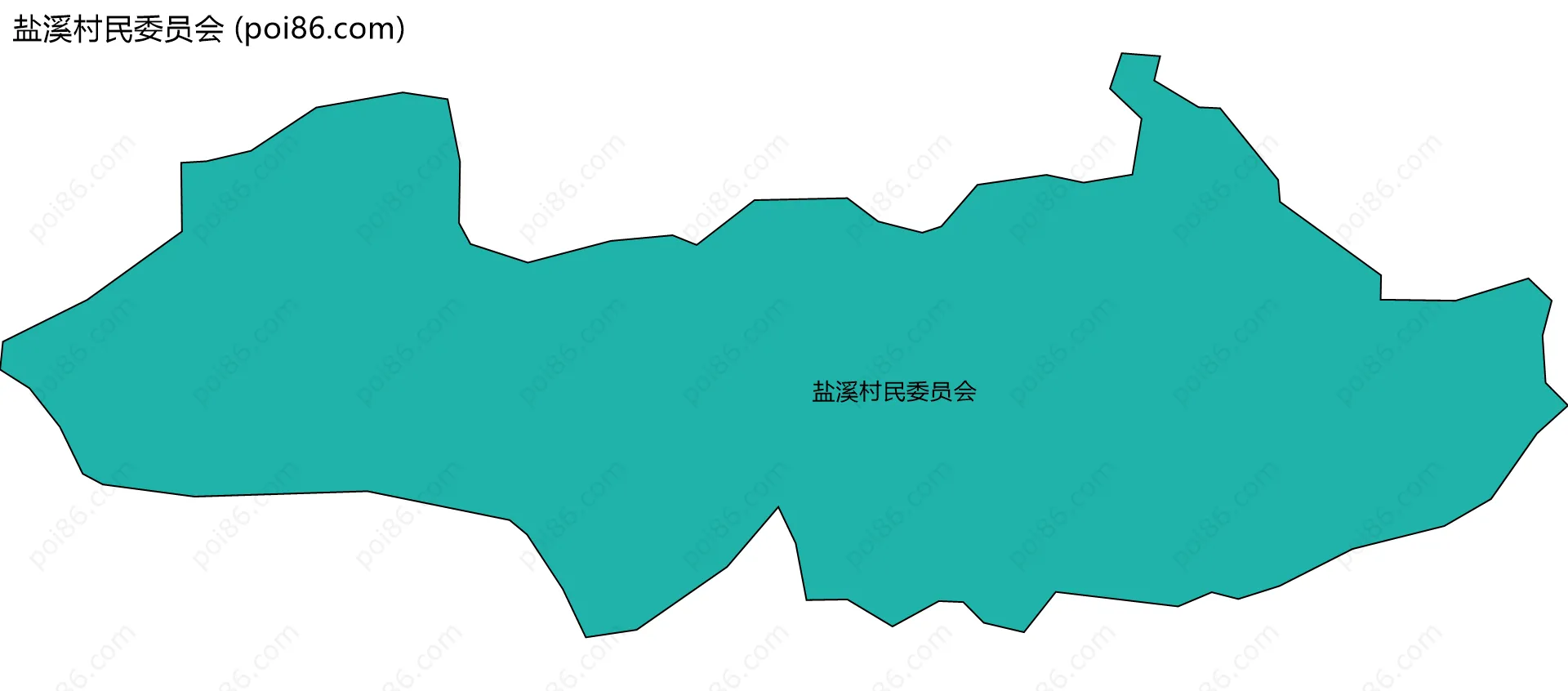 盐溪村民委员会边界地图