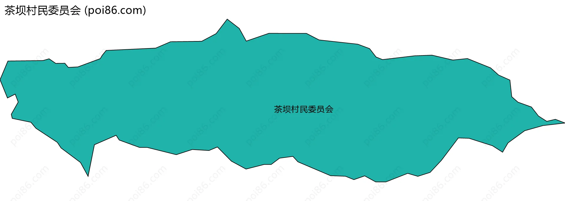 茶坝村民委员会边界地图