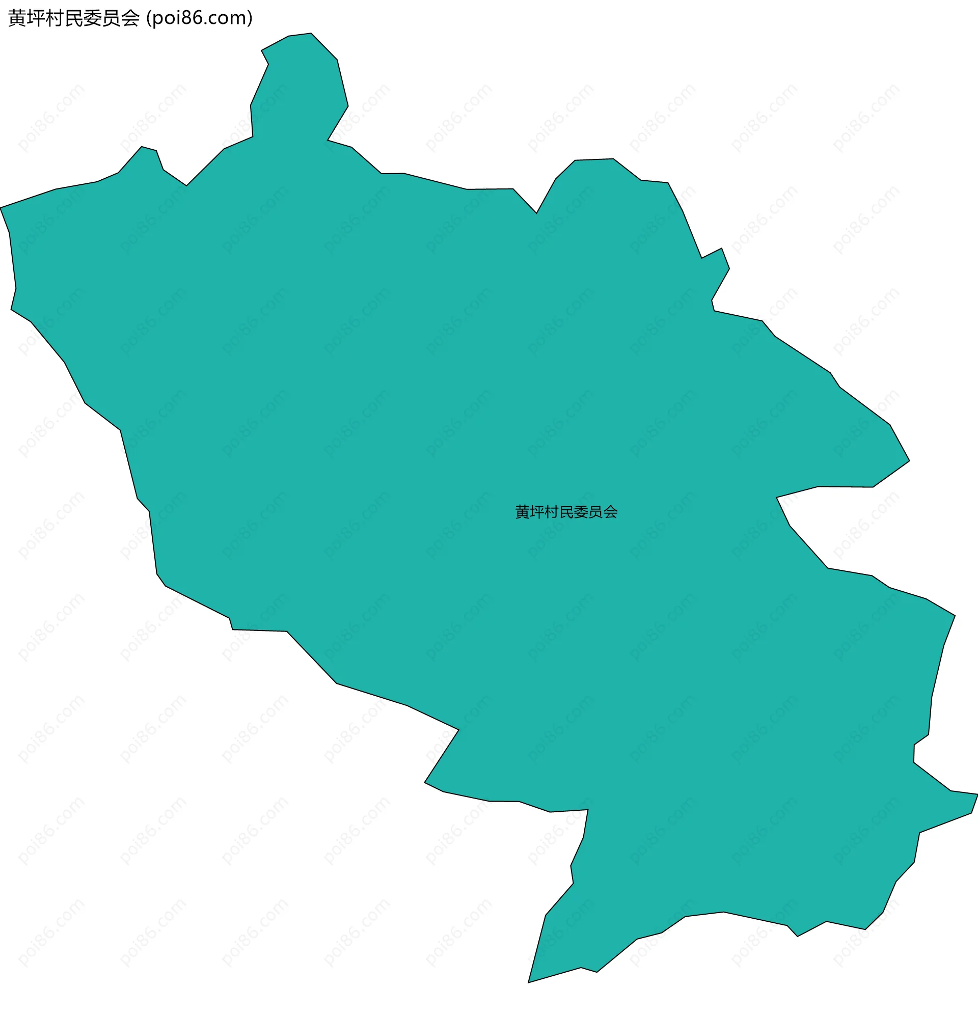 黄坪村民委员会边界地图
