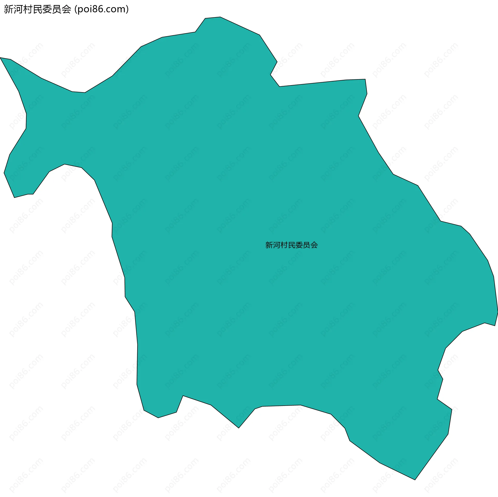 新河村民委员会边界地图