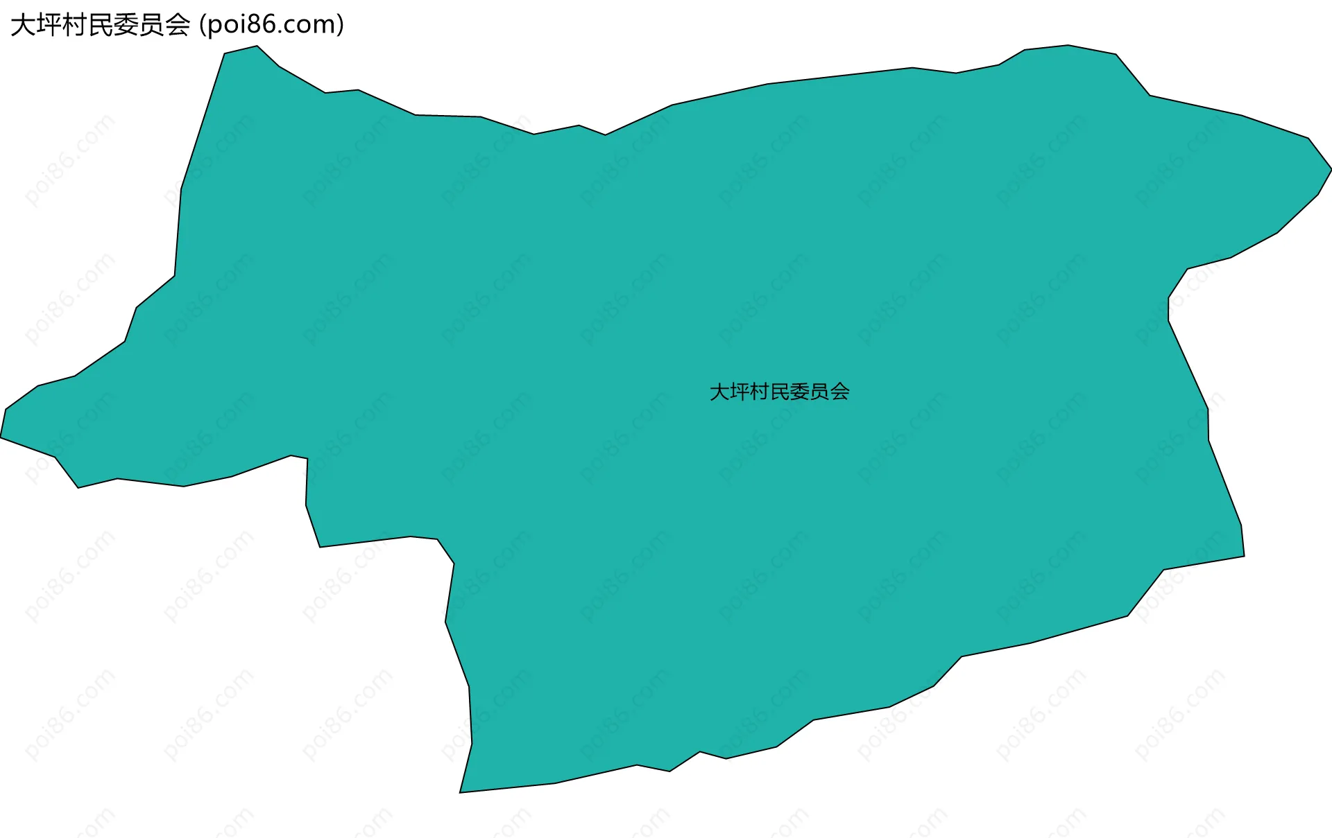 大坪村民委员会边界地图