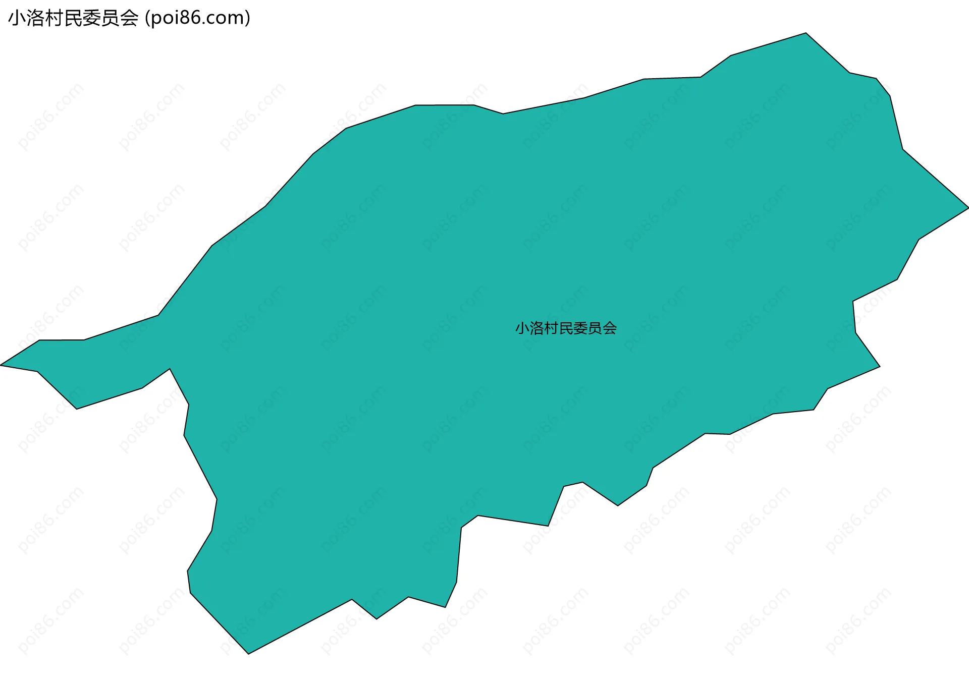 小洛村民委员会边界地图