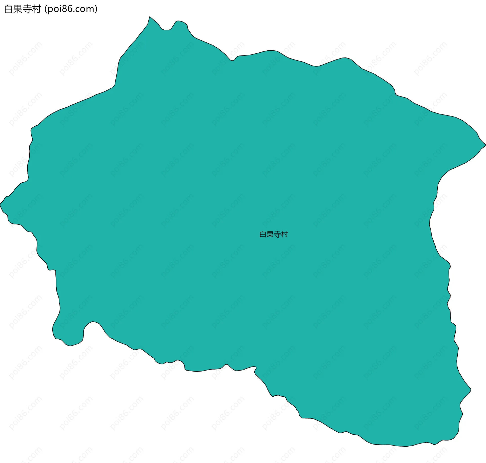 白果寺村边界地图