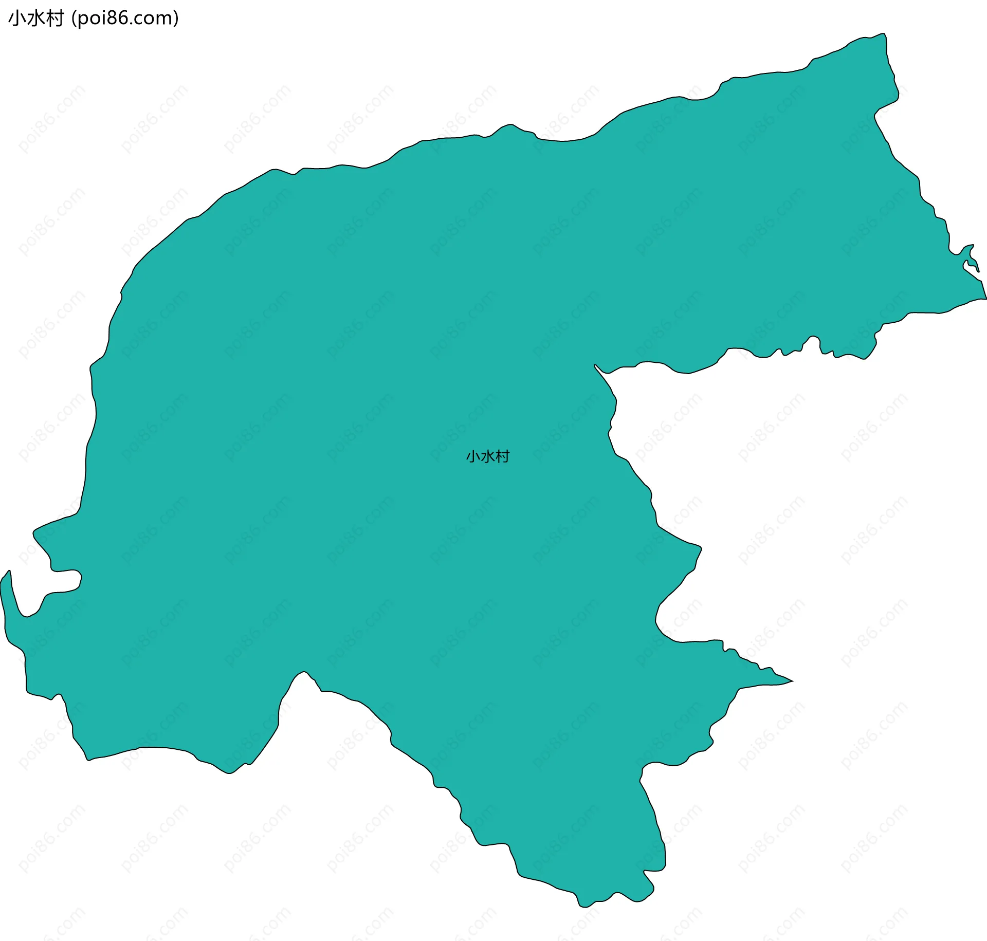 小水村边界地图