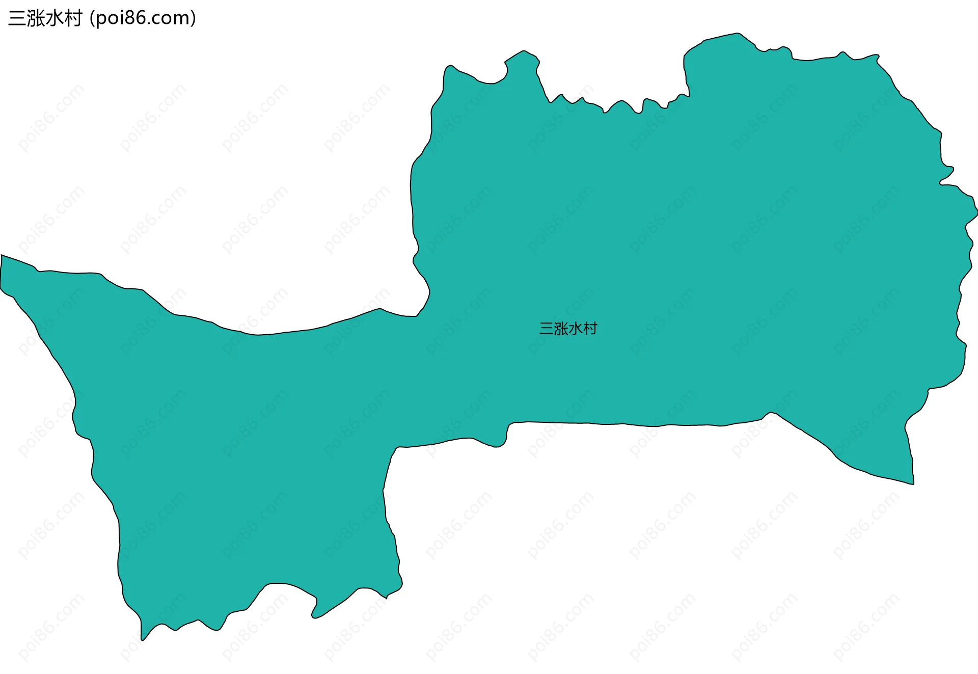 三涨水村边界地图