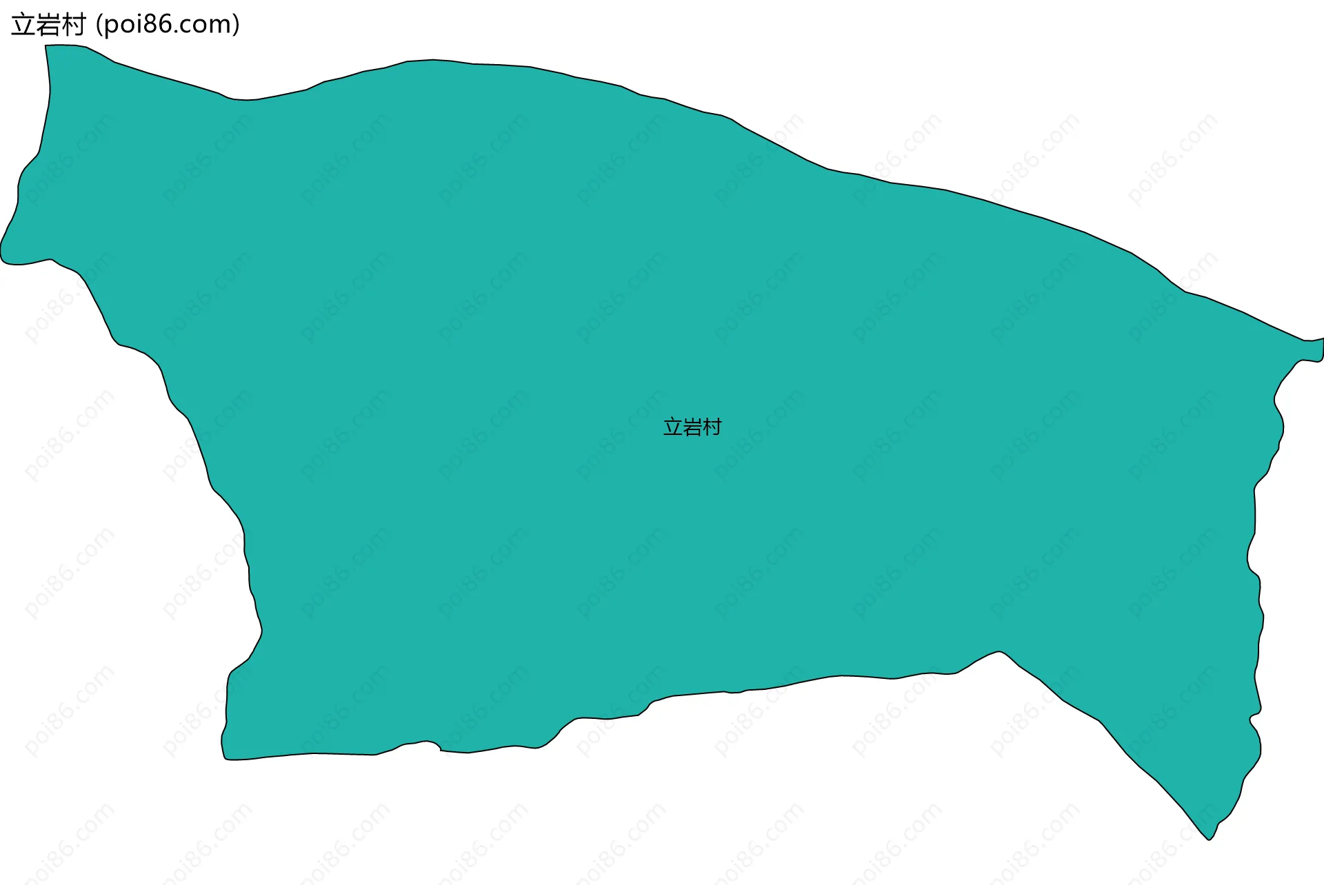 立岩村边界地图