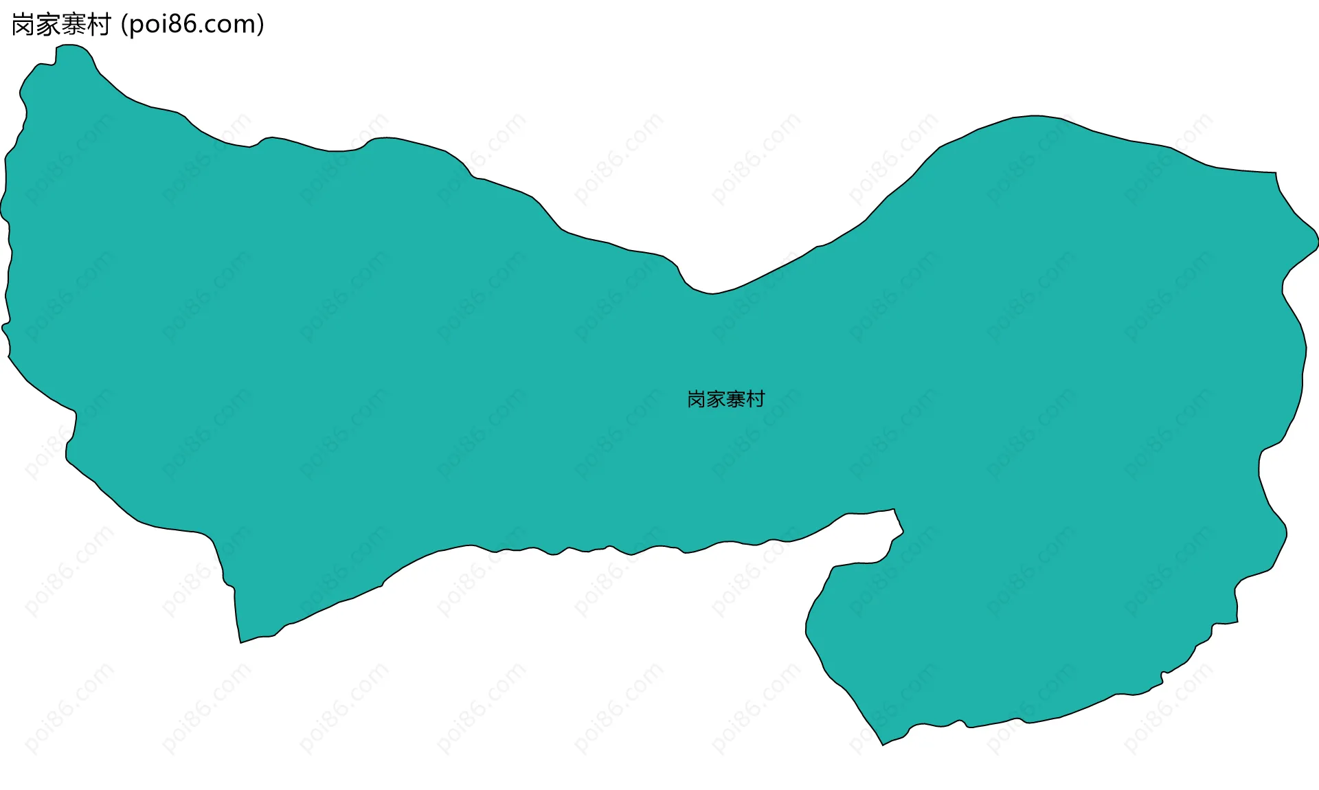 岗家寨村边界地图