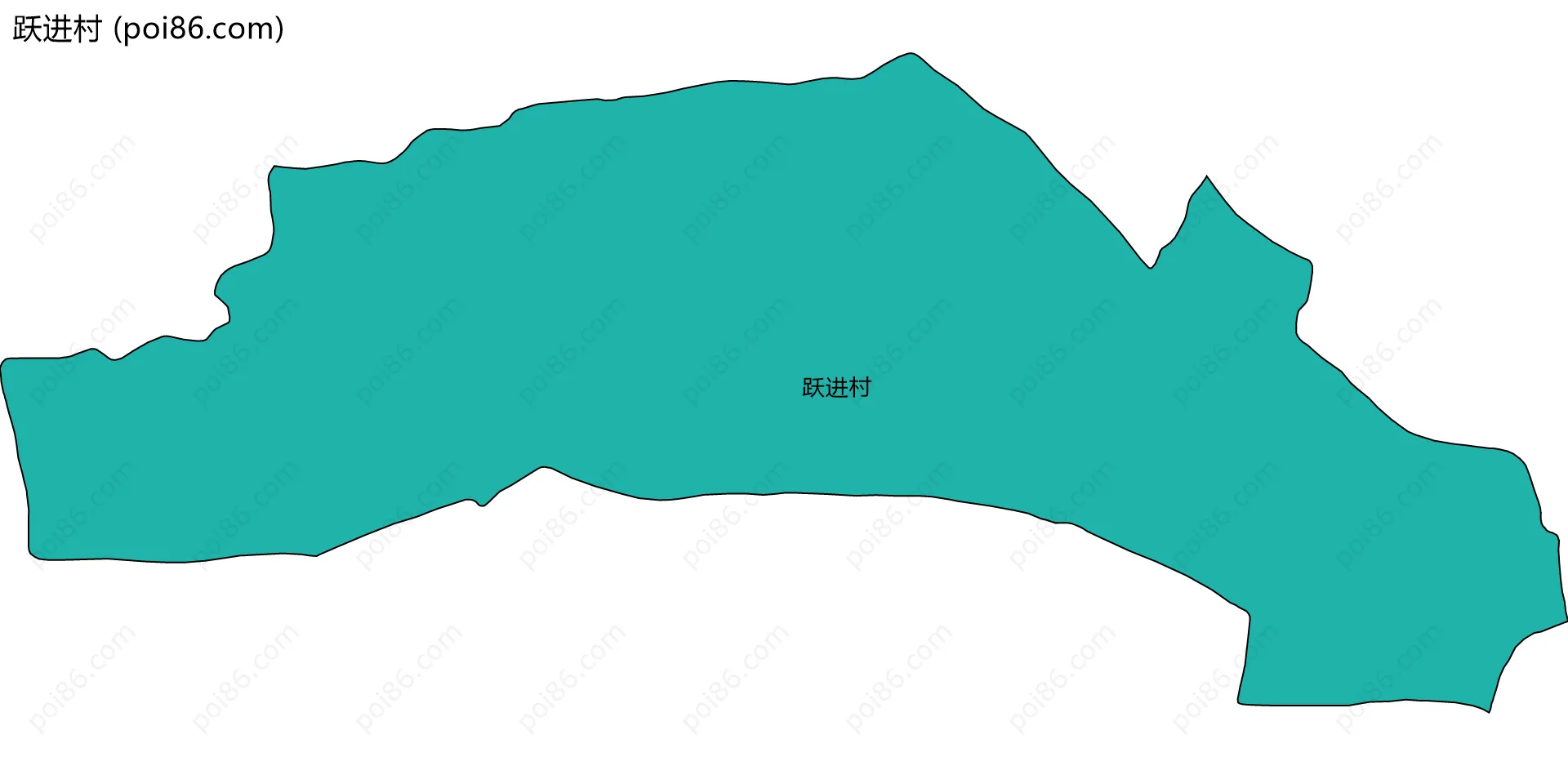 跃进村边界地图