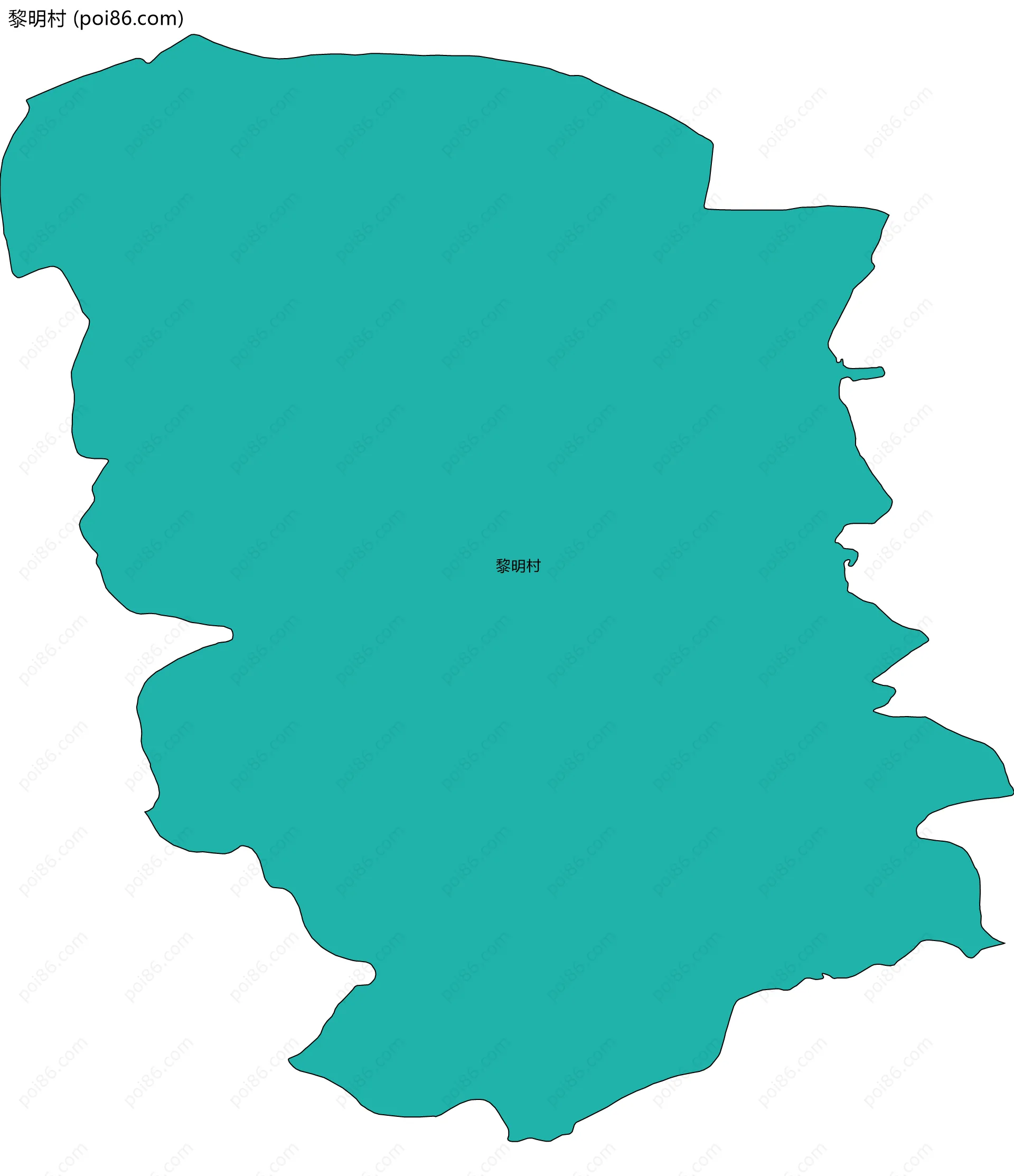 黎明村边界地图
