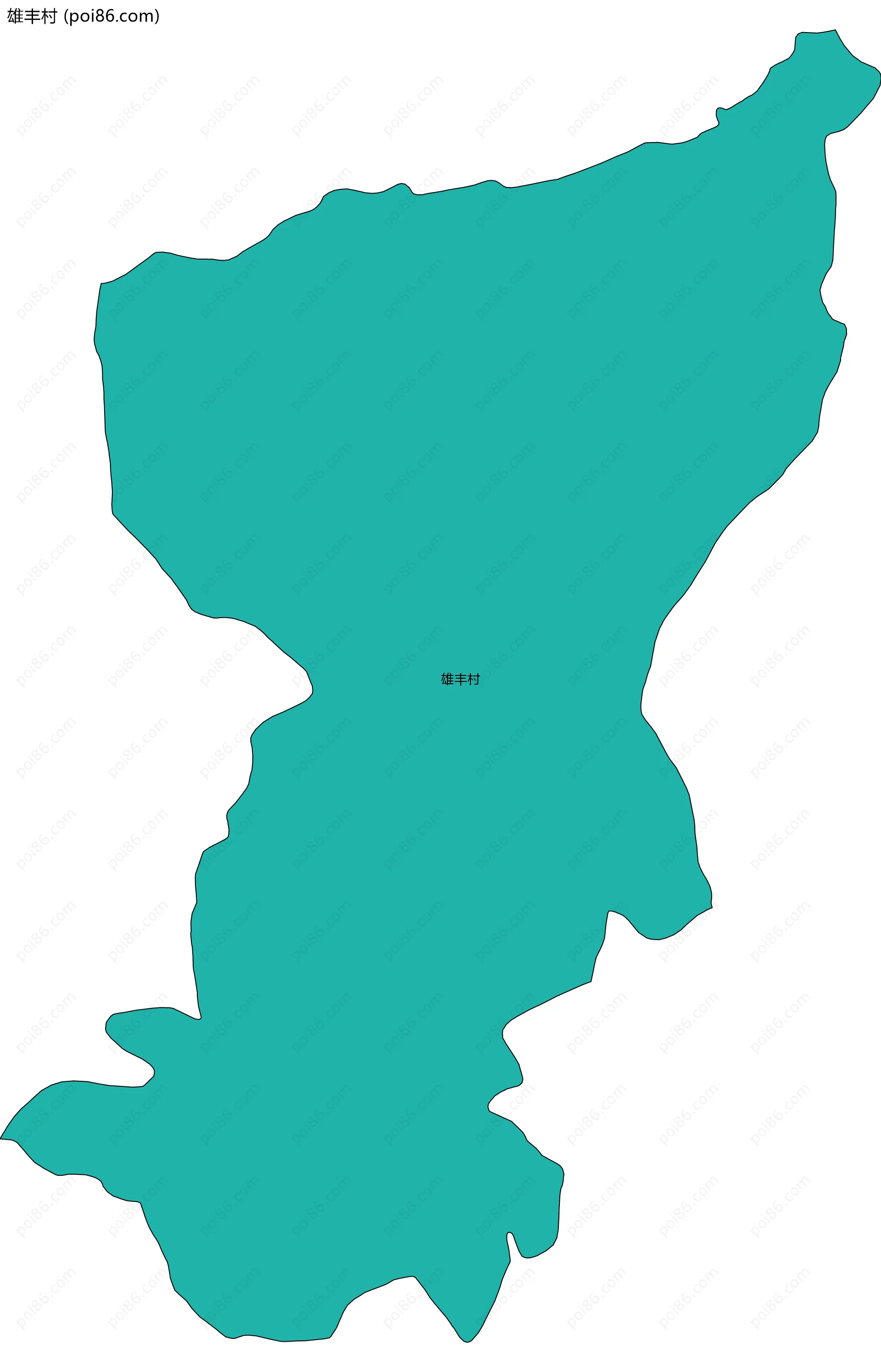 雄丰村边界地图