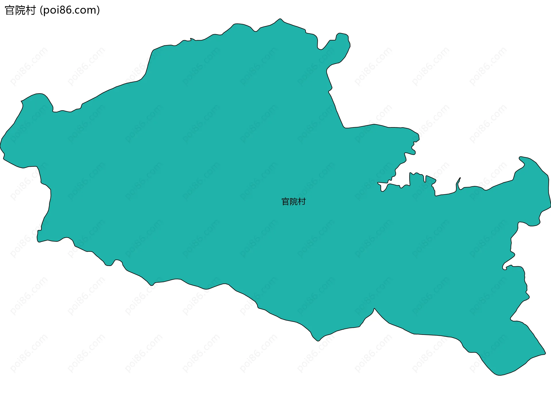 官院村边界地图