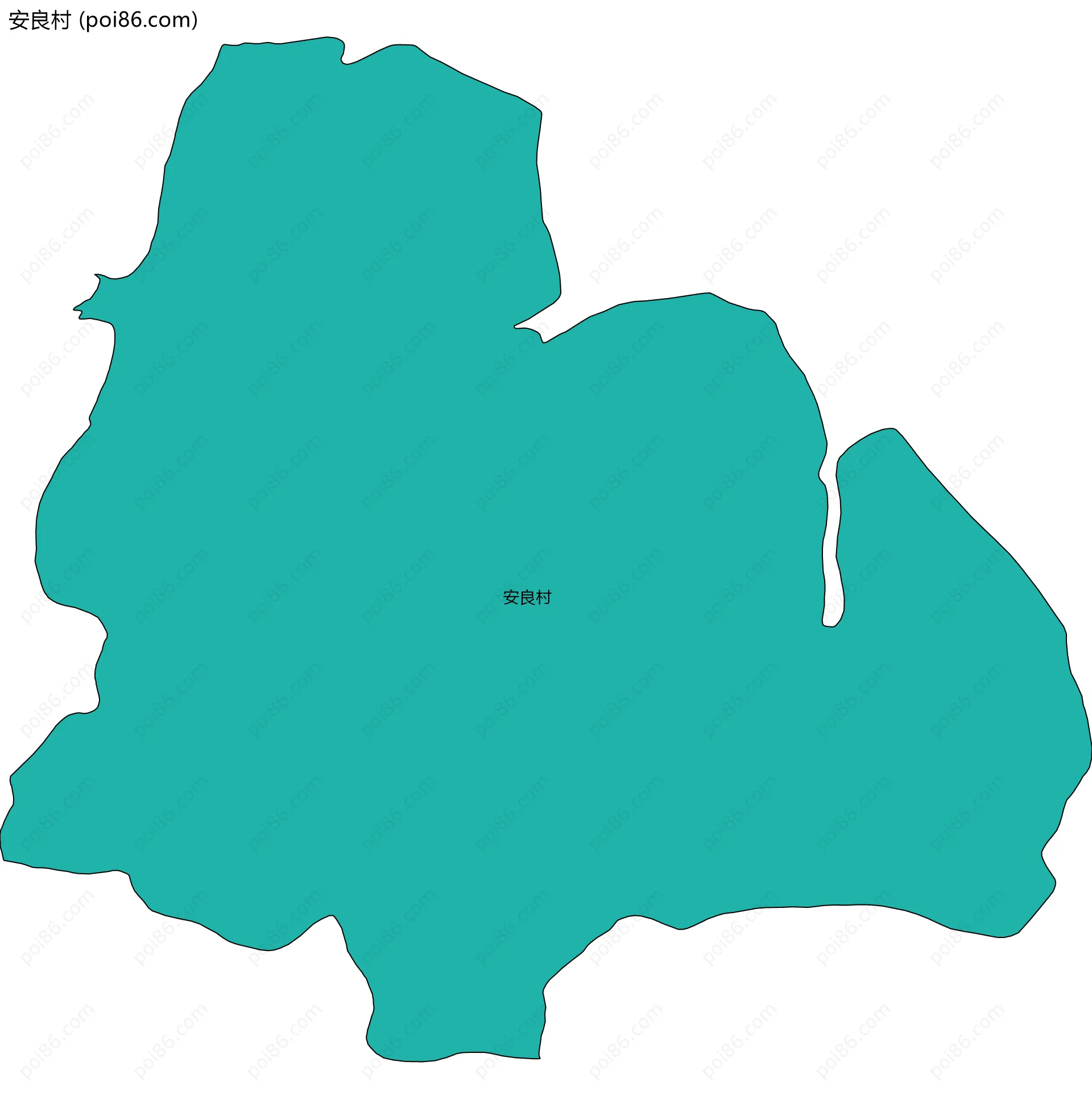 安良村边界地图