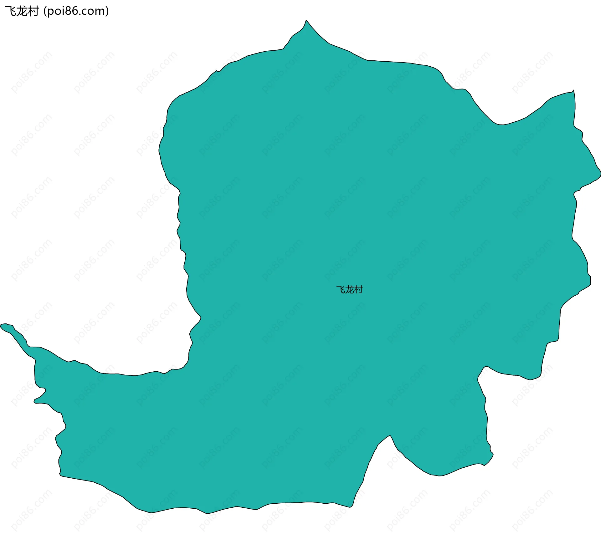 飞龙村边界地图