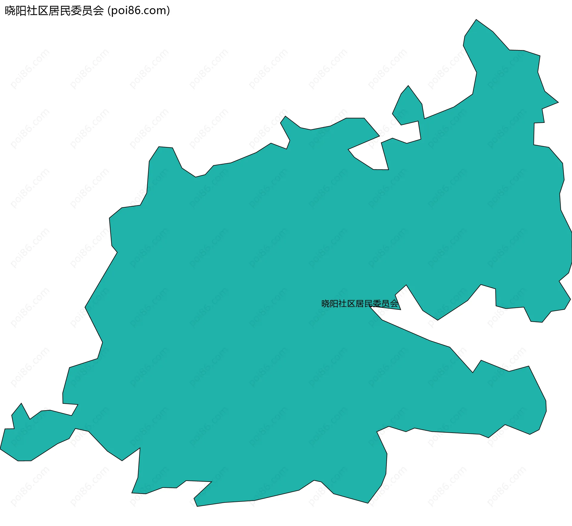 晓阳社区居民委员会边界地图