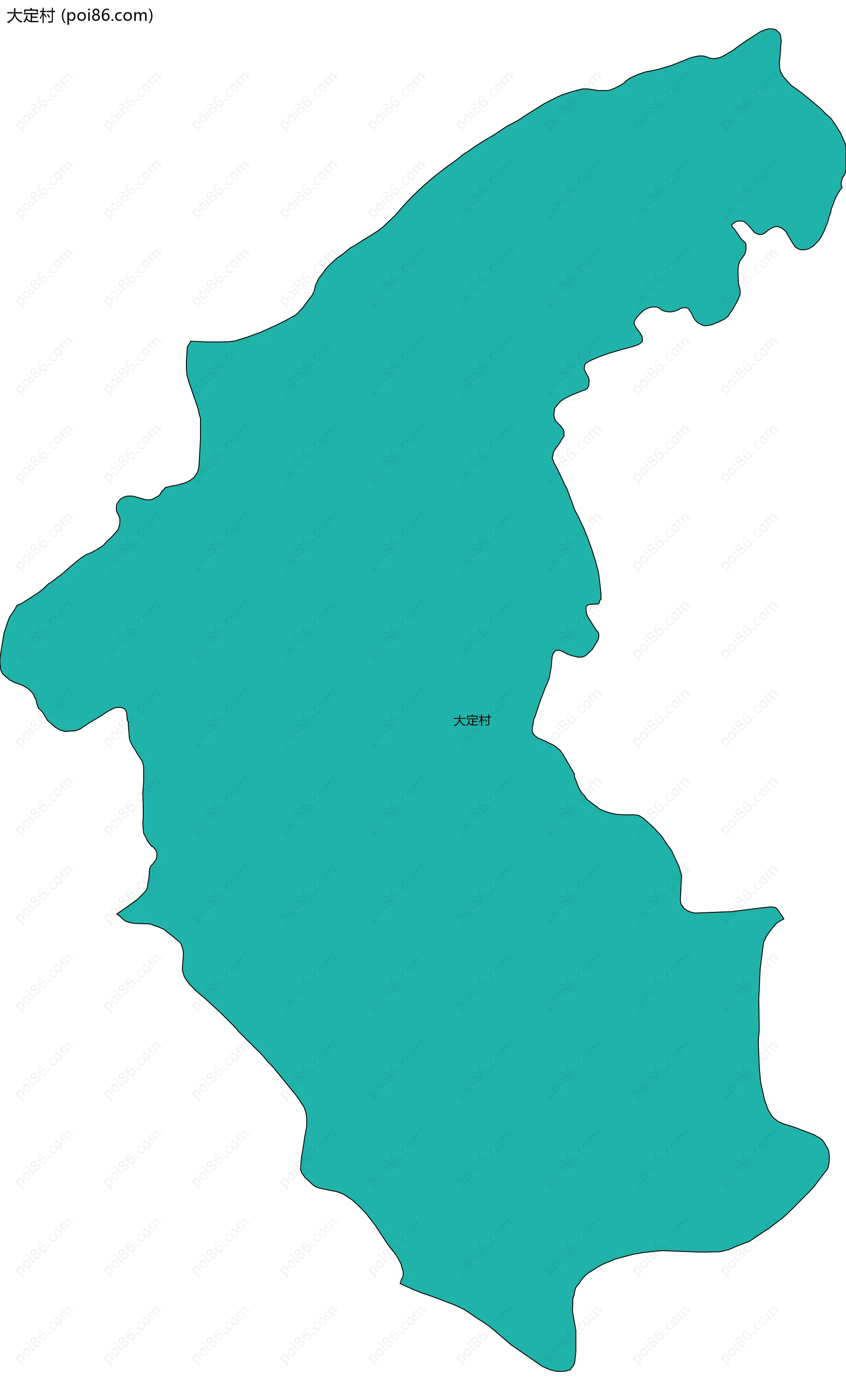 大定村边界地图