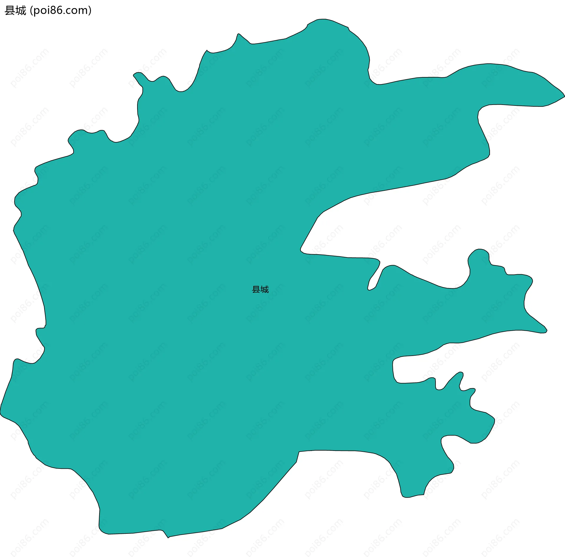 县城边界地图