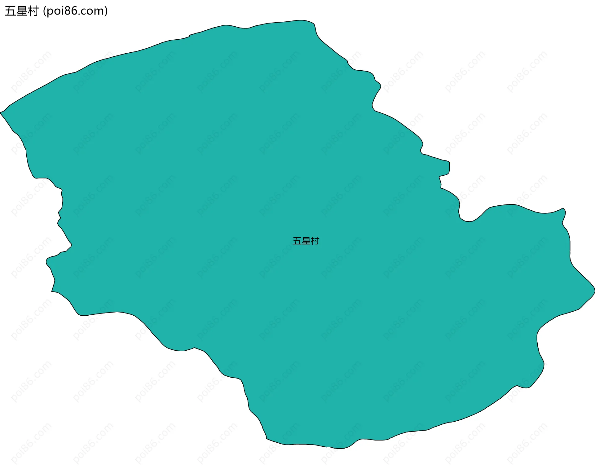 五星村边界地图