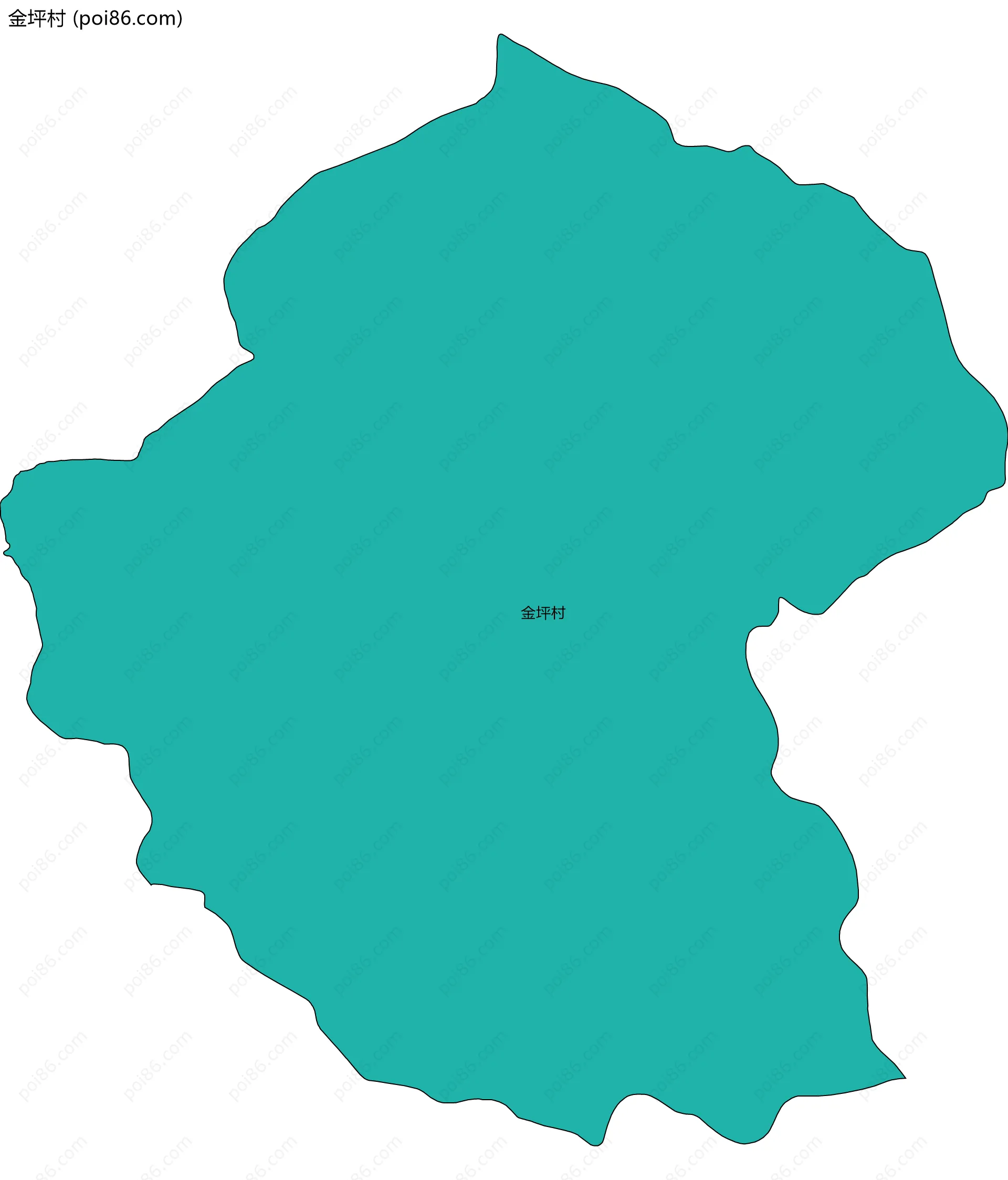 金坪村边界地图