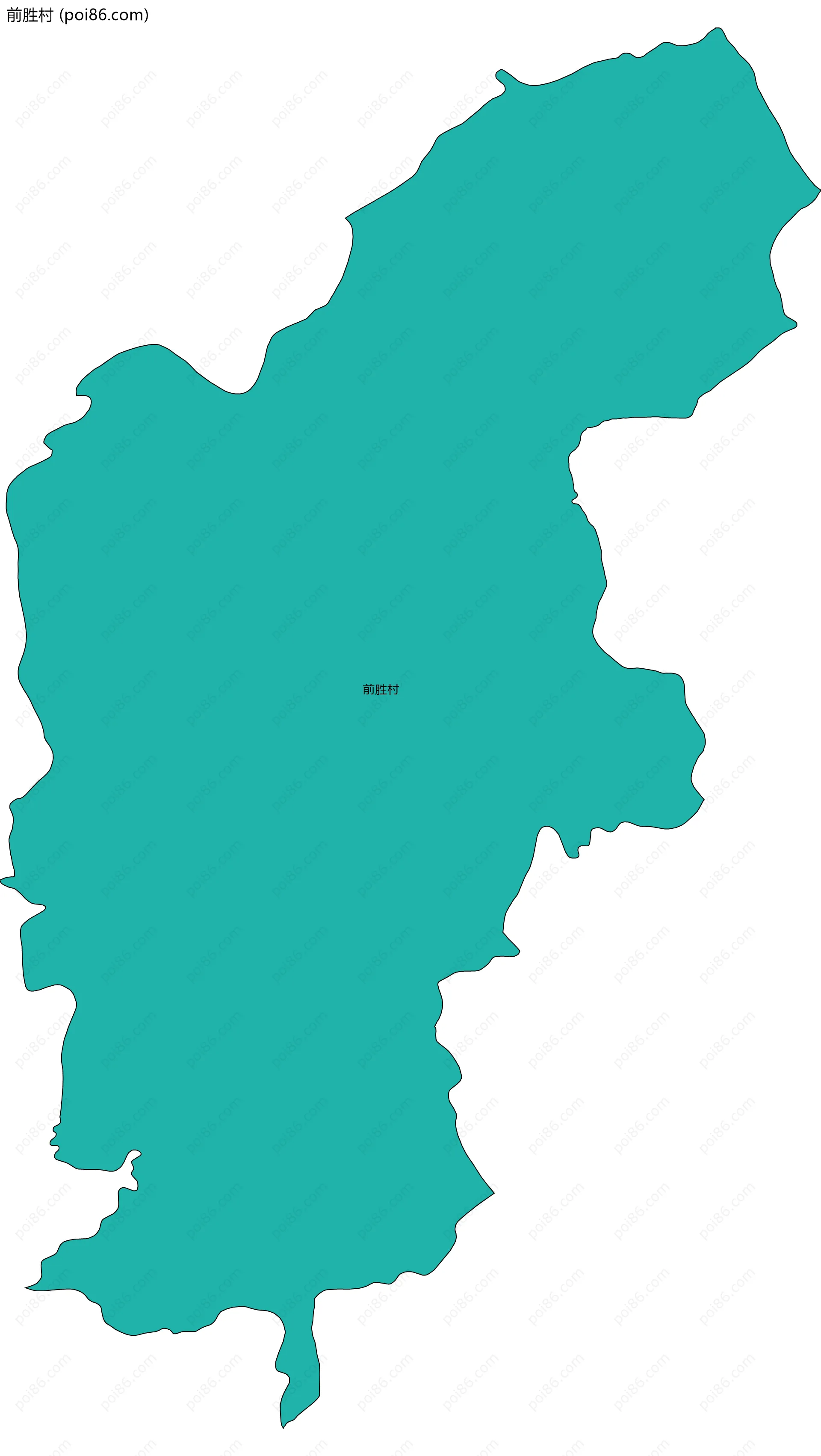 前胜村边界地图