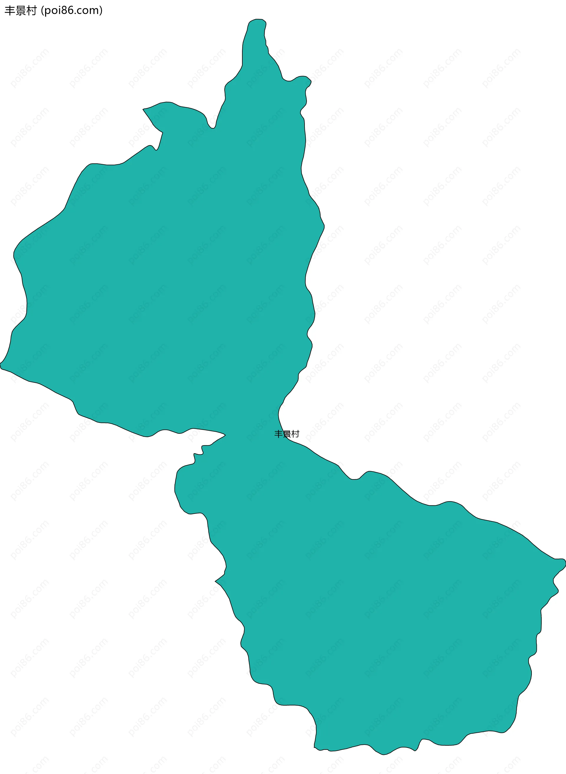 丰景村边界地图