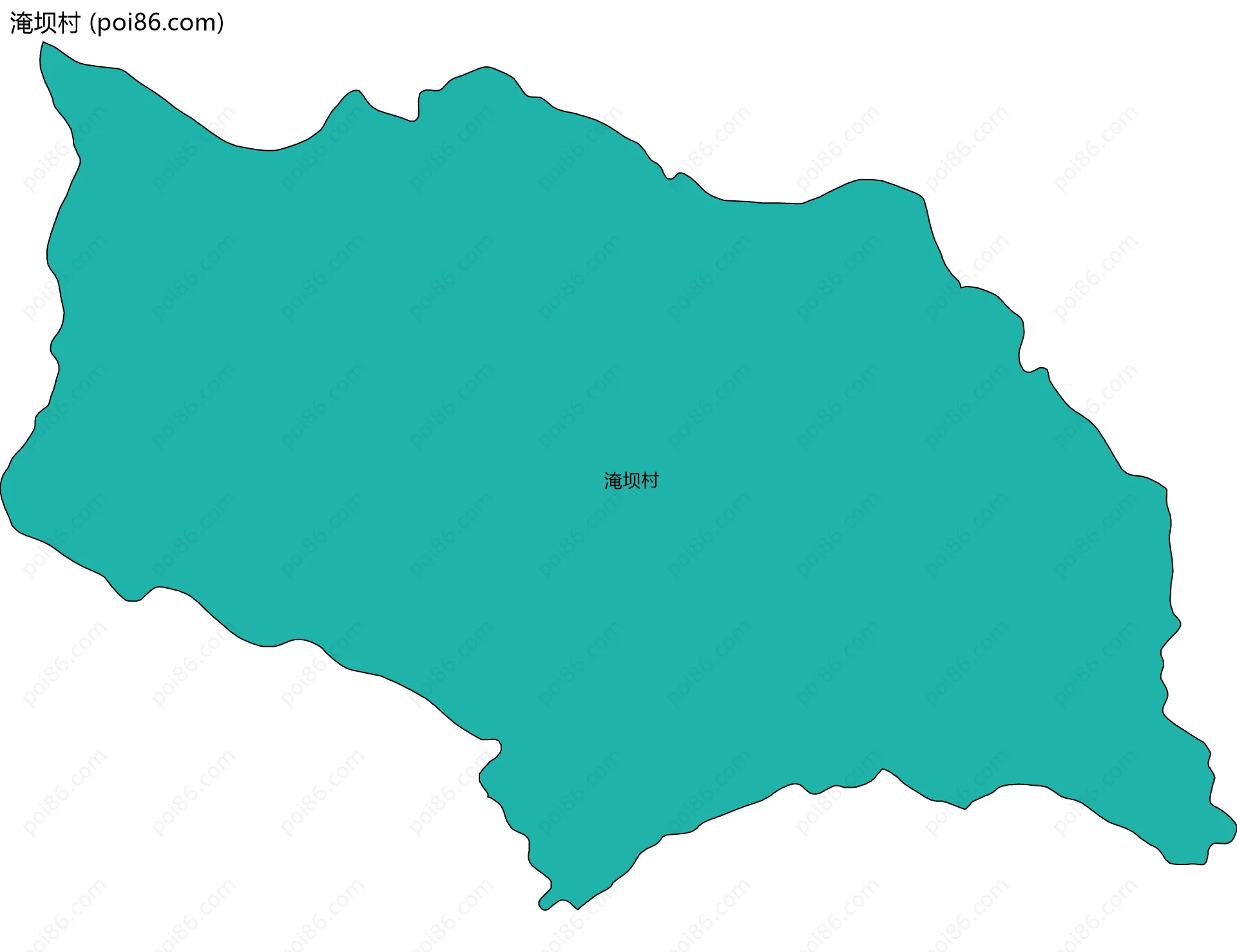 淹坝村边界地图