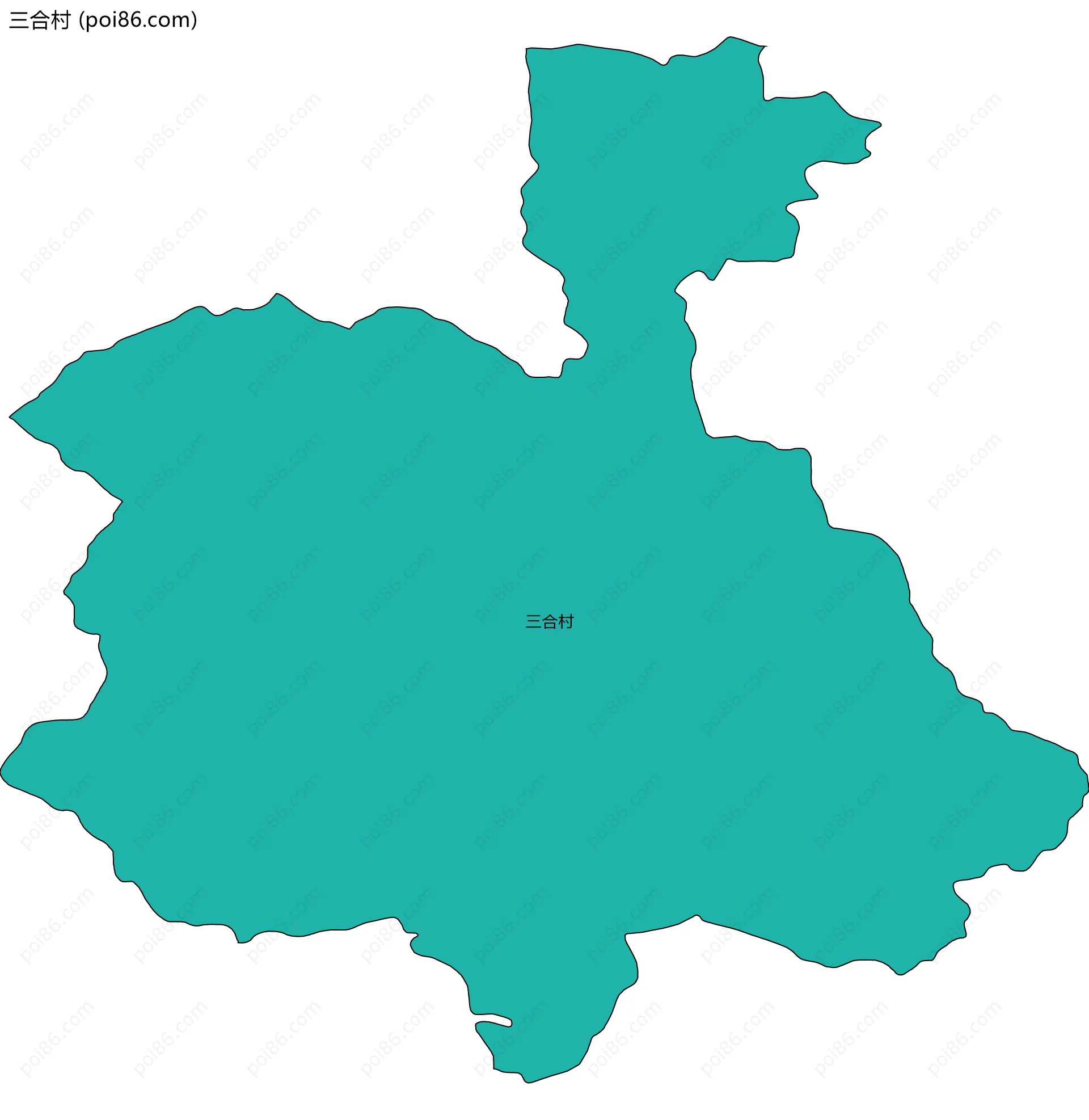 三合村边界地图