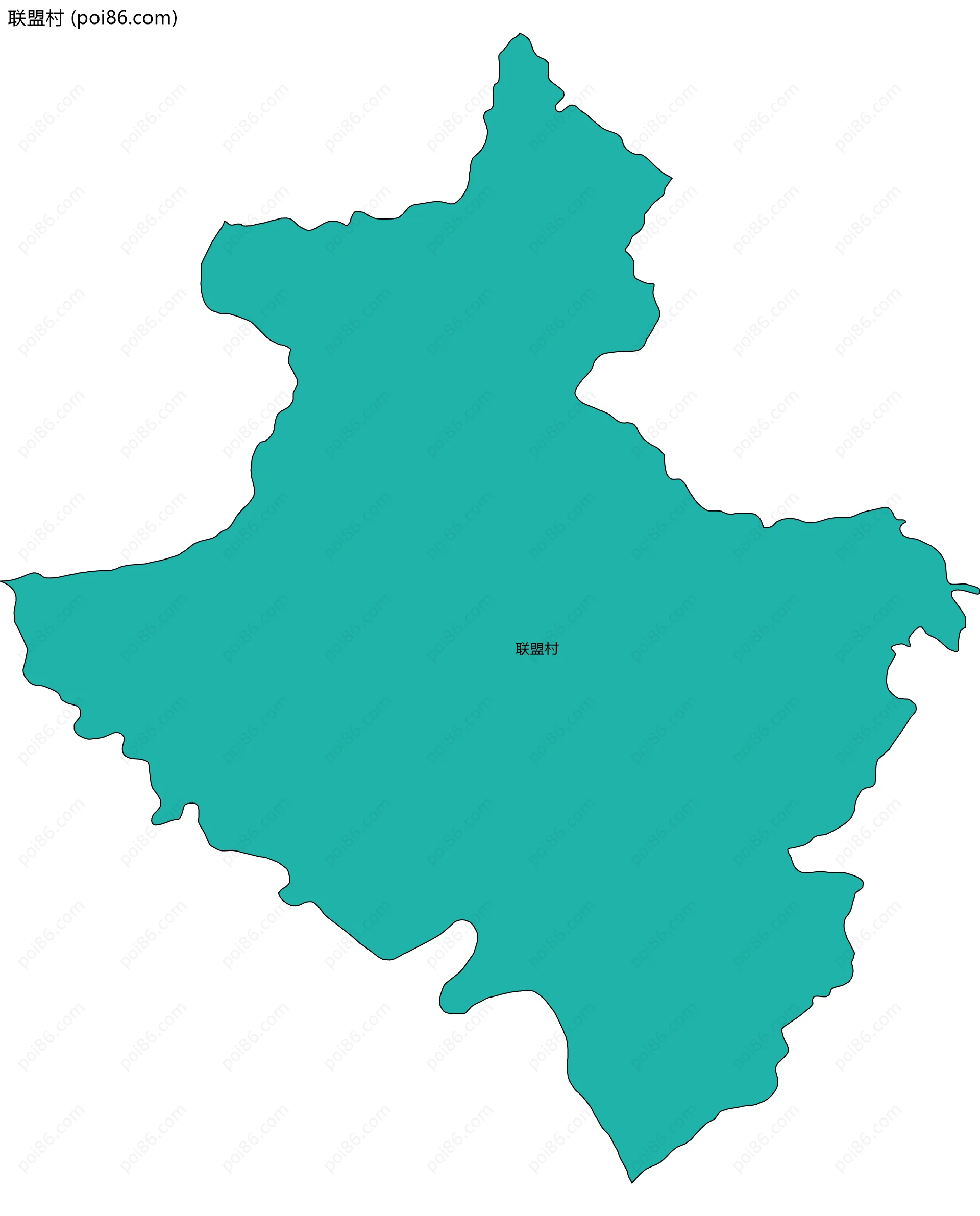 联盟村边界地图