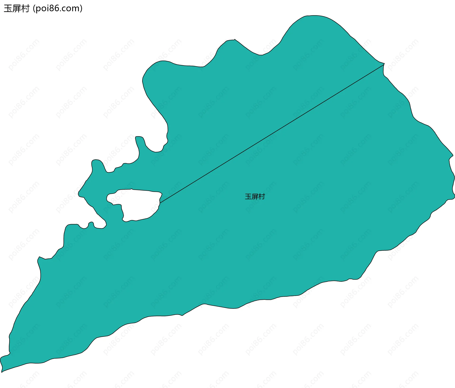 玉屏村边界地图