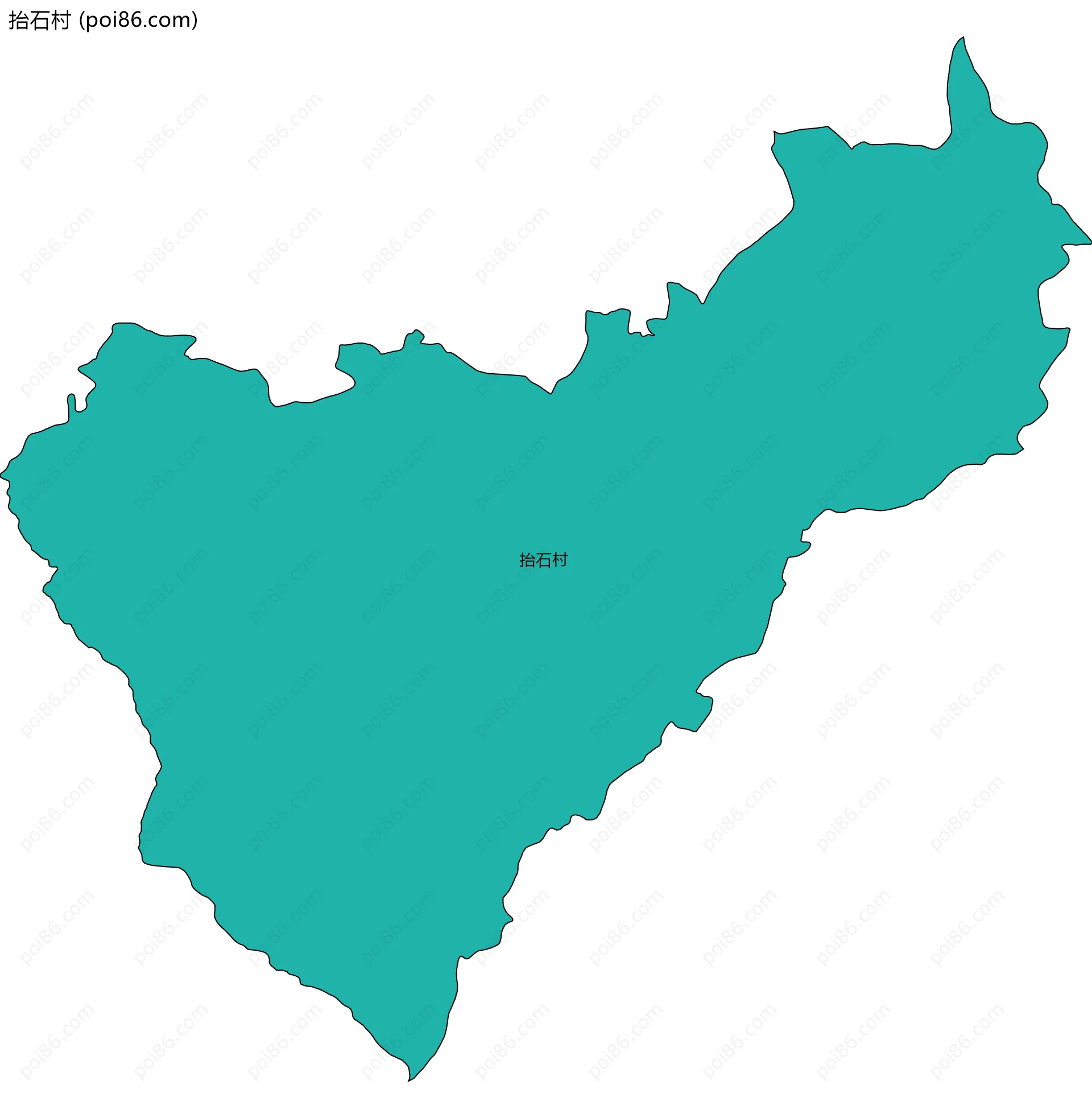 抬石村边界地图