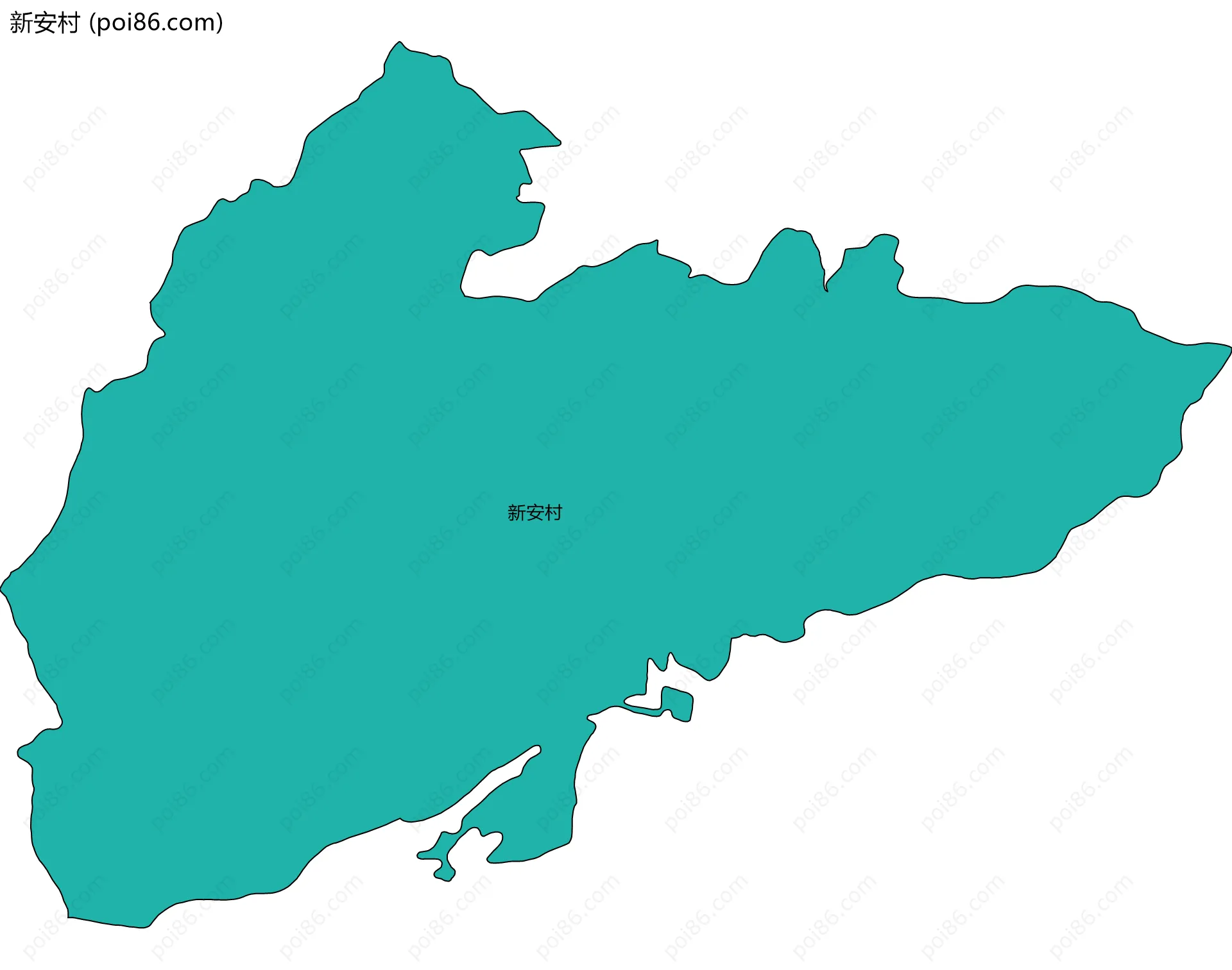 新安村边界地图