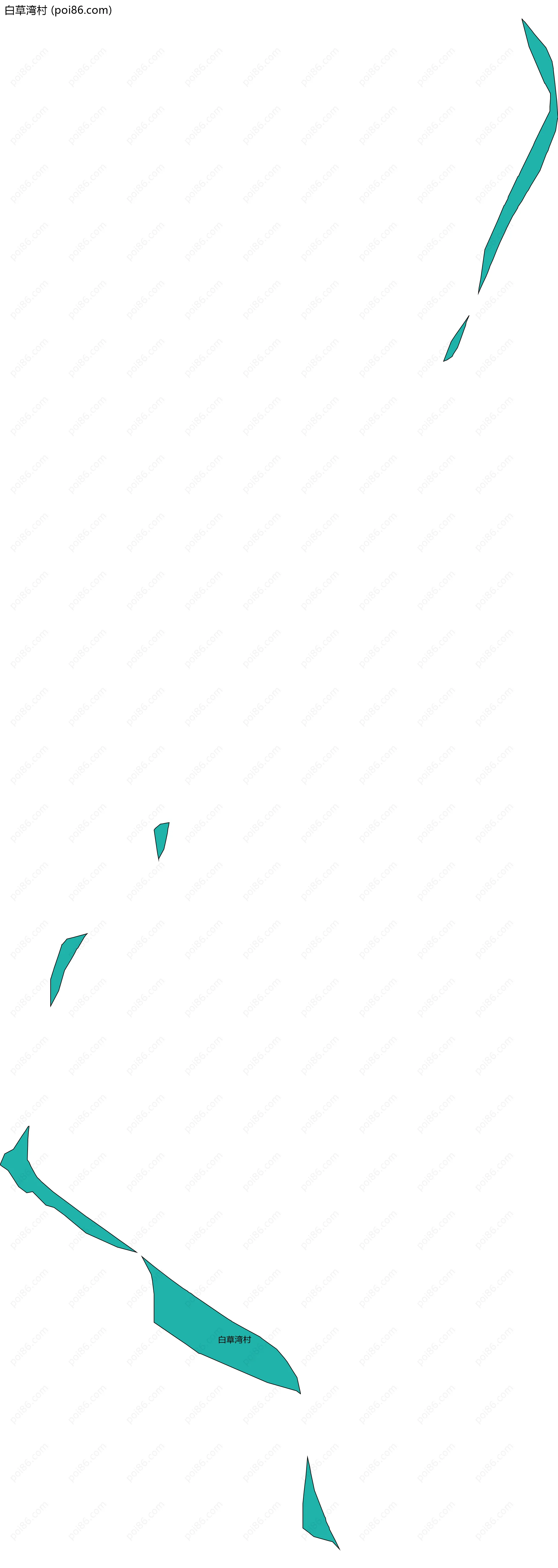 白草湾村边界地图