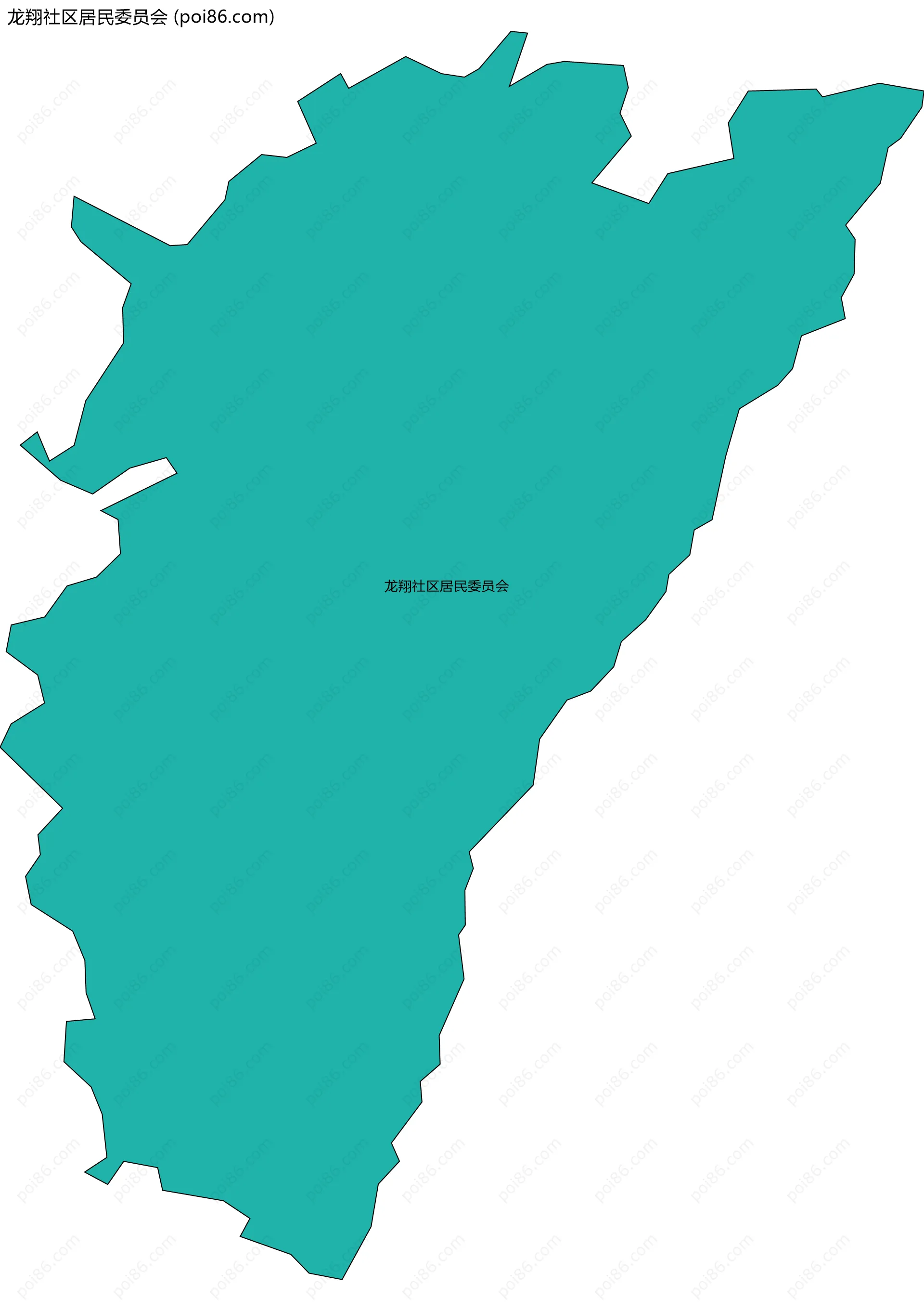 龙翔社区居民委员会边界地图