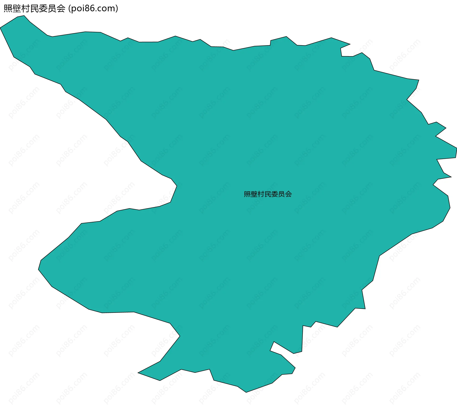 照壁村民委员会边界地图