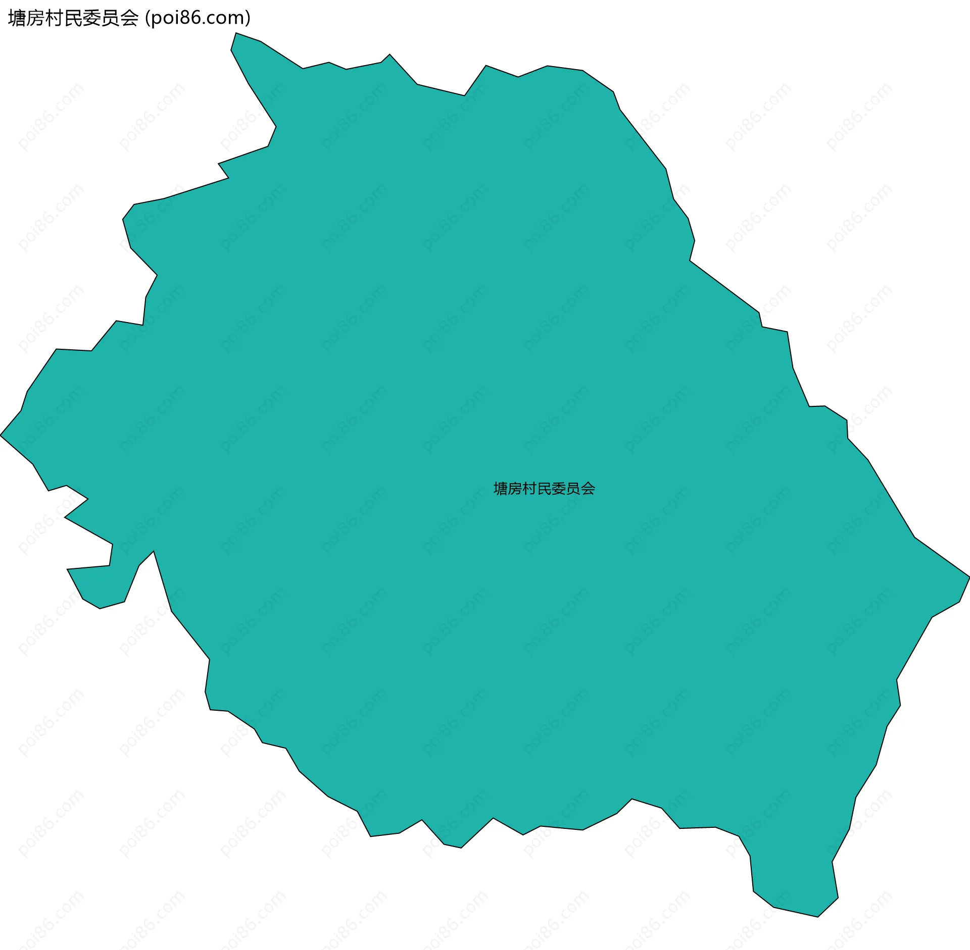 塘房村民委员会边界地图